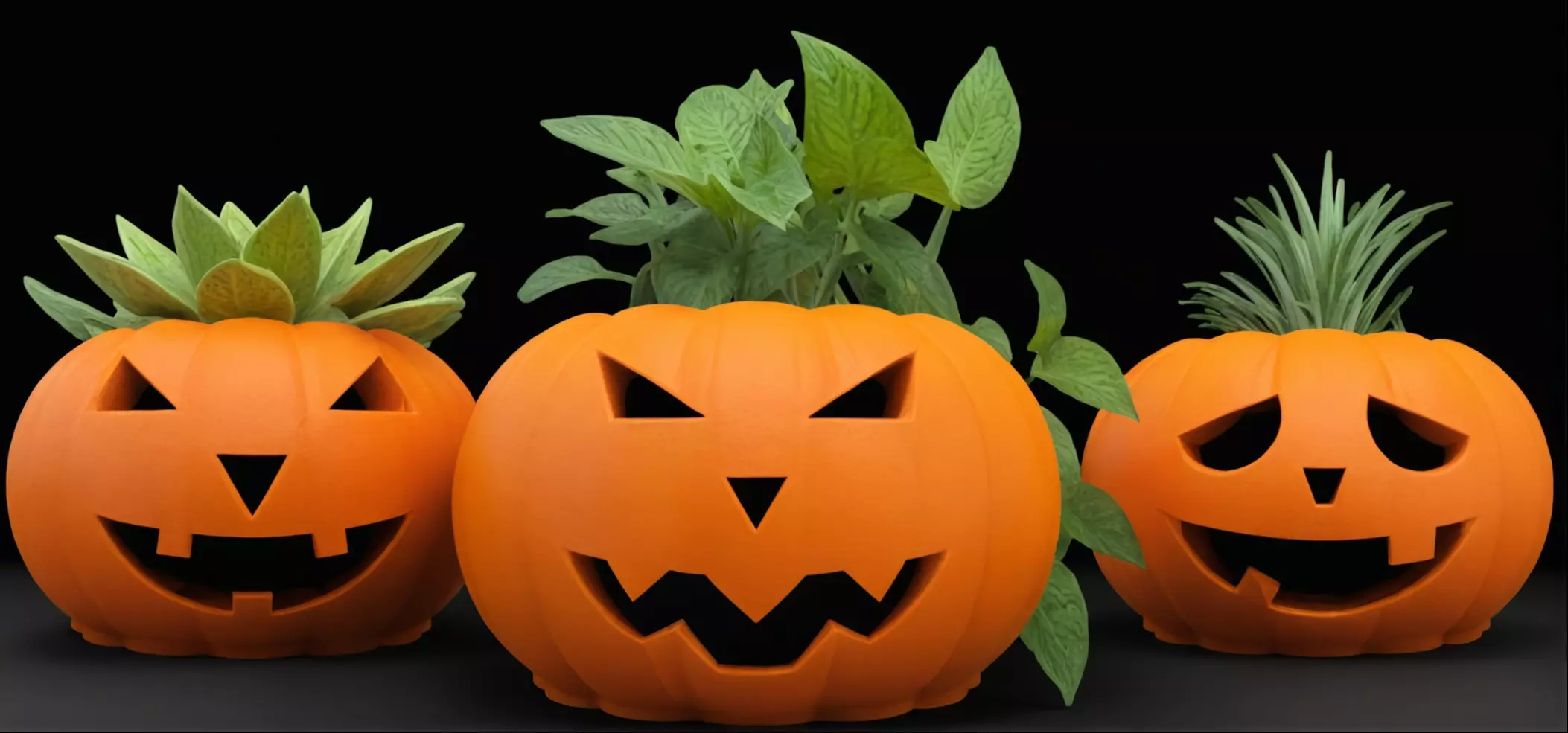 Halloween Pumpkin Planter 3D print model_0