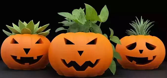 Halloween Pumpkin Planter