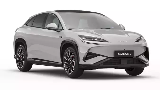 2025 BYD Sealion 7 With Interior 3D model 2025 BYD Sealion 7 With Interior 3D model