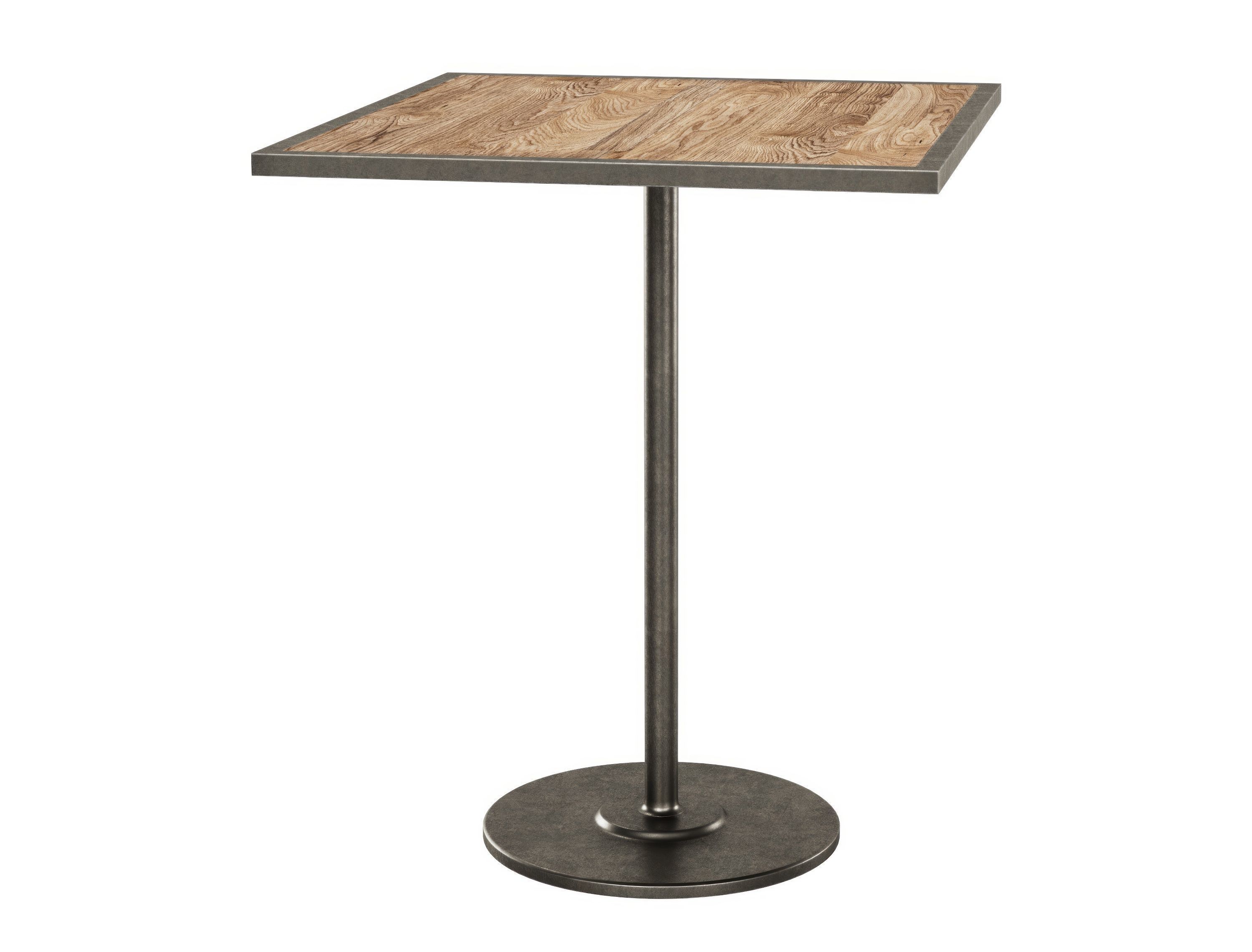 Flossy restaurant rectangle table  3D model_6