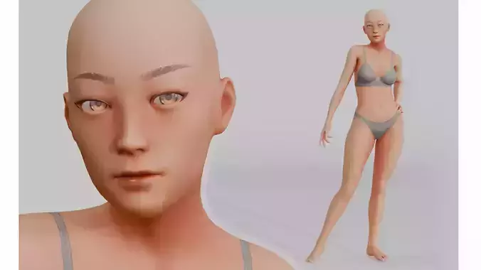 Stylized Female Base Mesh