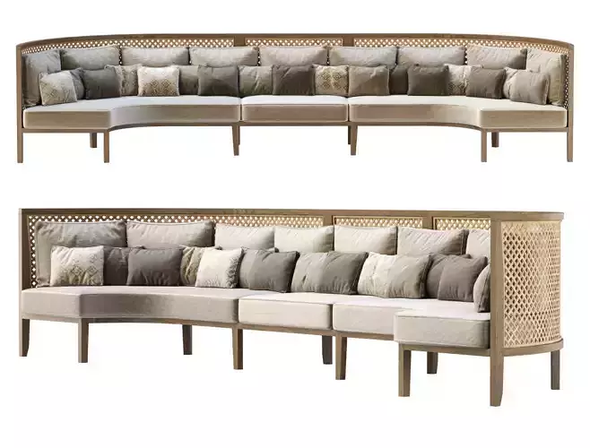 Karen wooden corner restaurant loveseat KL6M 