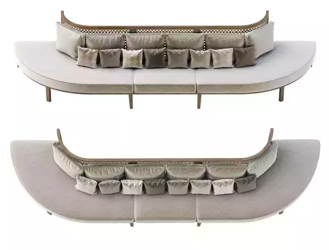 Karen wooden restaurant loveseat KL6 