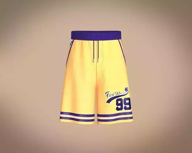 Mens knee length striped basketball shorts with graphics