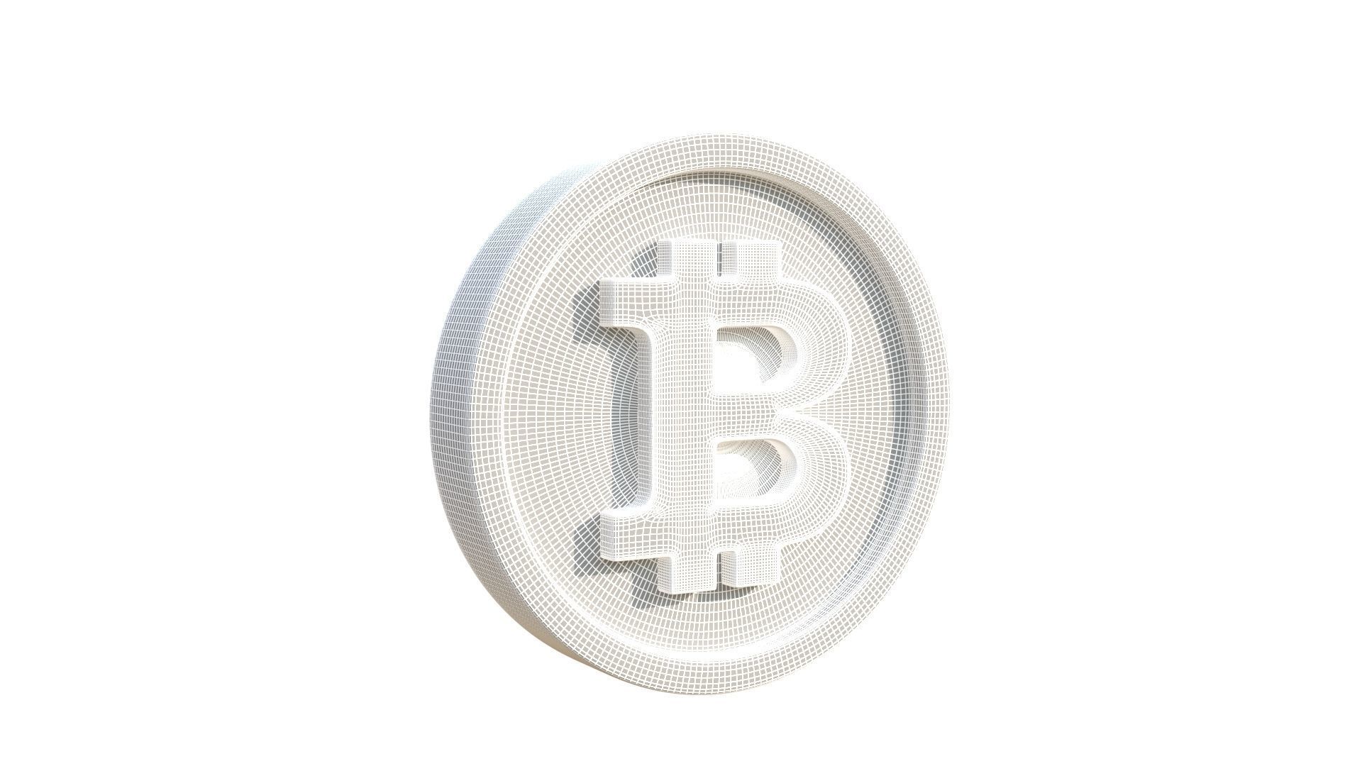  Bitcoin coin 3D model_10