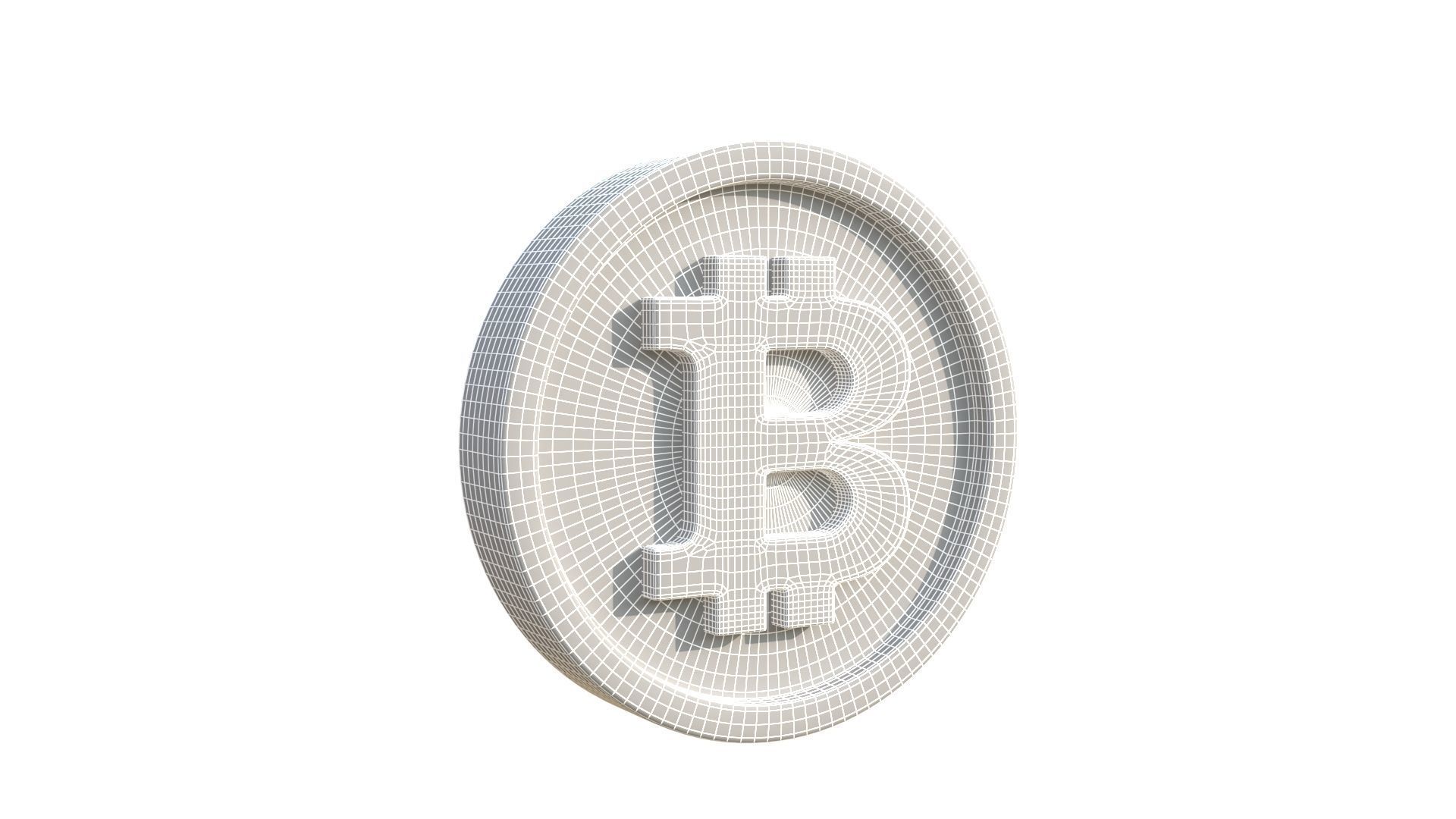 Bitcoin coin 3D model_9
