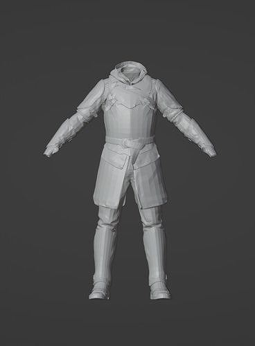 Leather Armor Low-poly 3D model