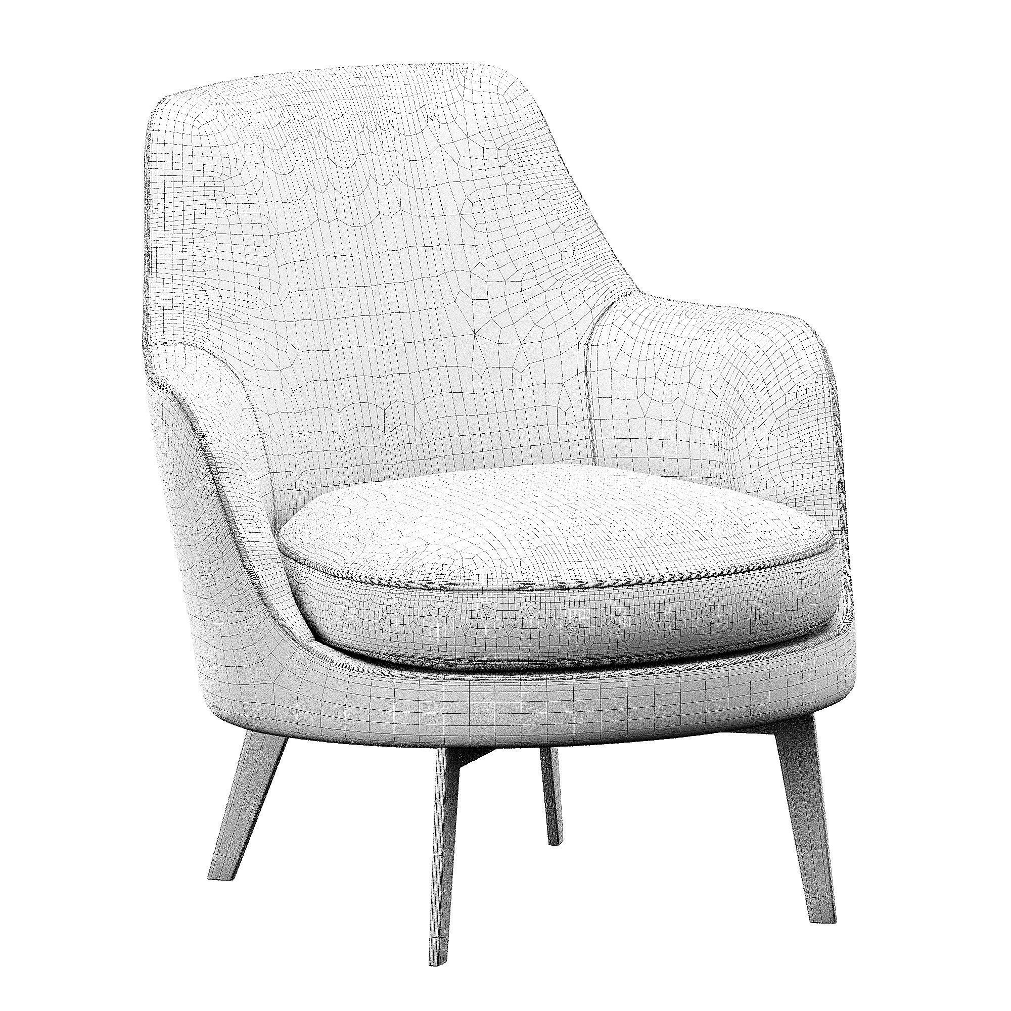 Flexform Guscio 3D model_7