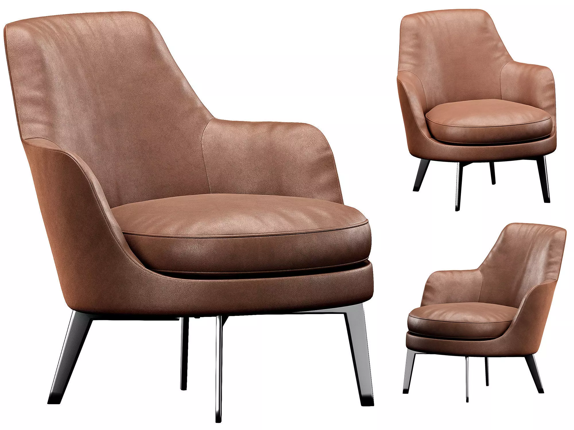 Flexform Guscio 3D model_0