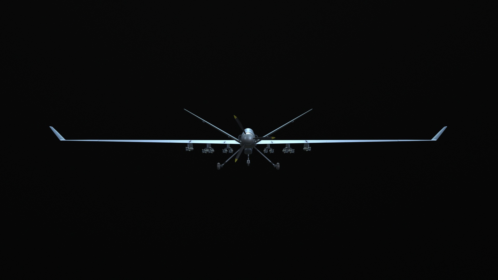 Asset - Army - UAV Wing Loong ll - 3D MODEL Low-poly Low-poly 3D model_9