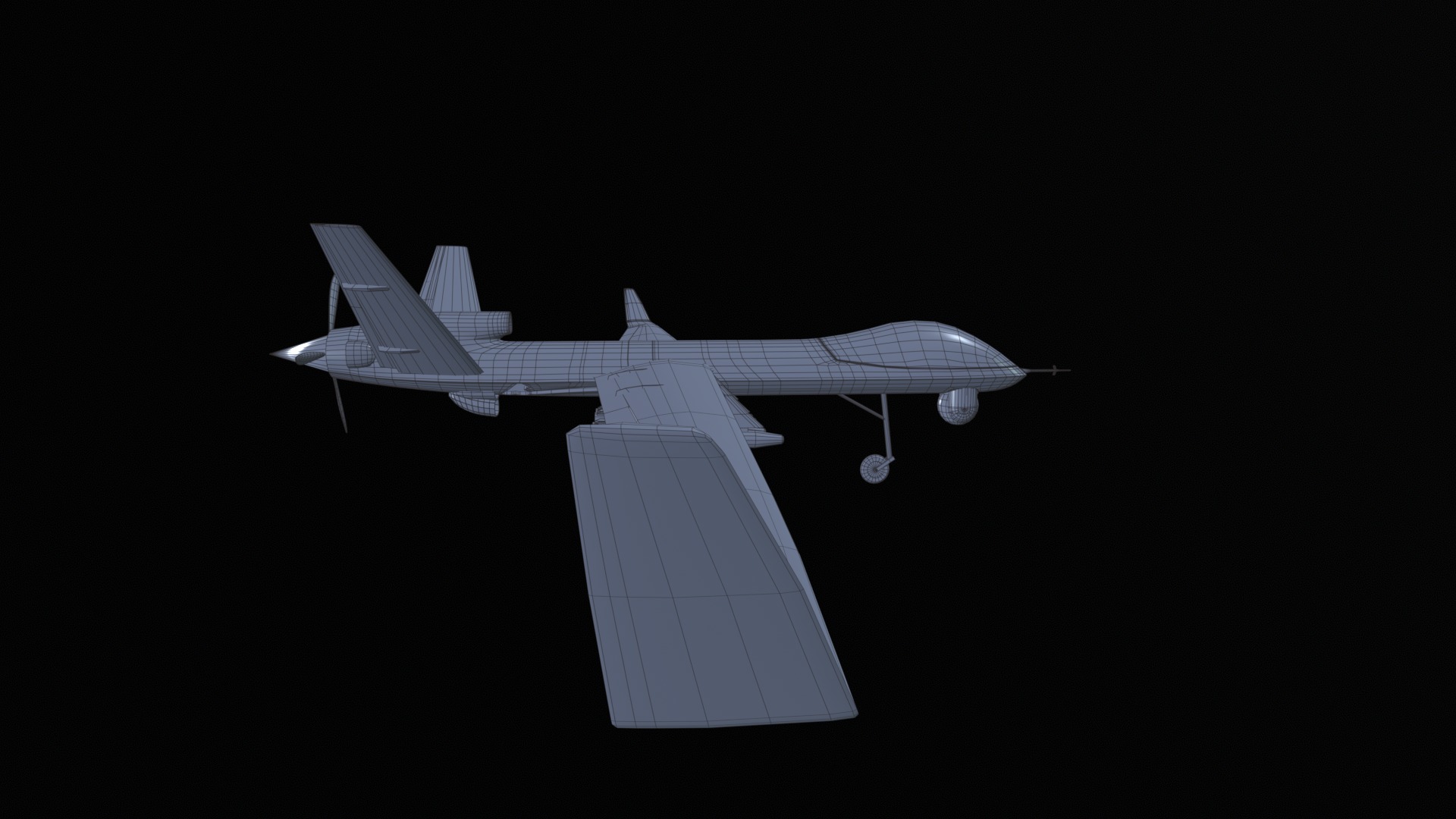 Asset - Army - UAV Wing Loong ll - 3D MODEL Low-poly Low-poly 3D model_13