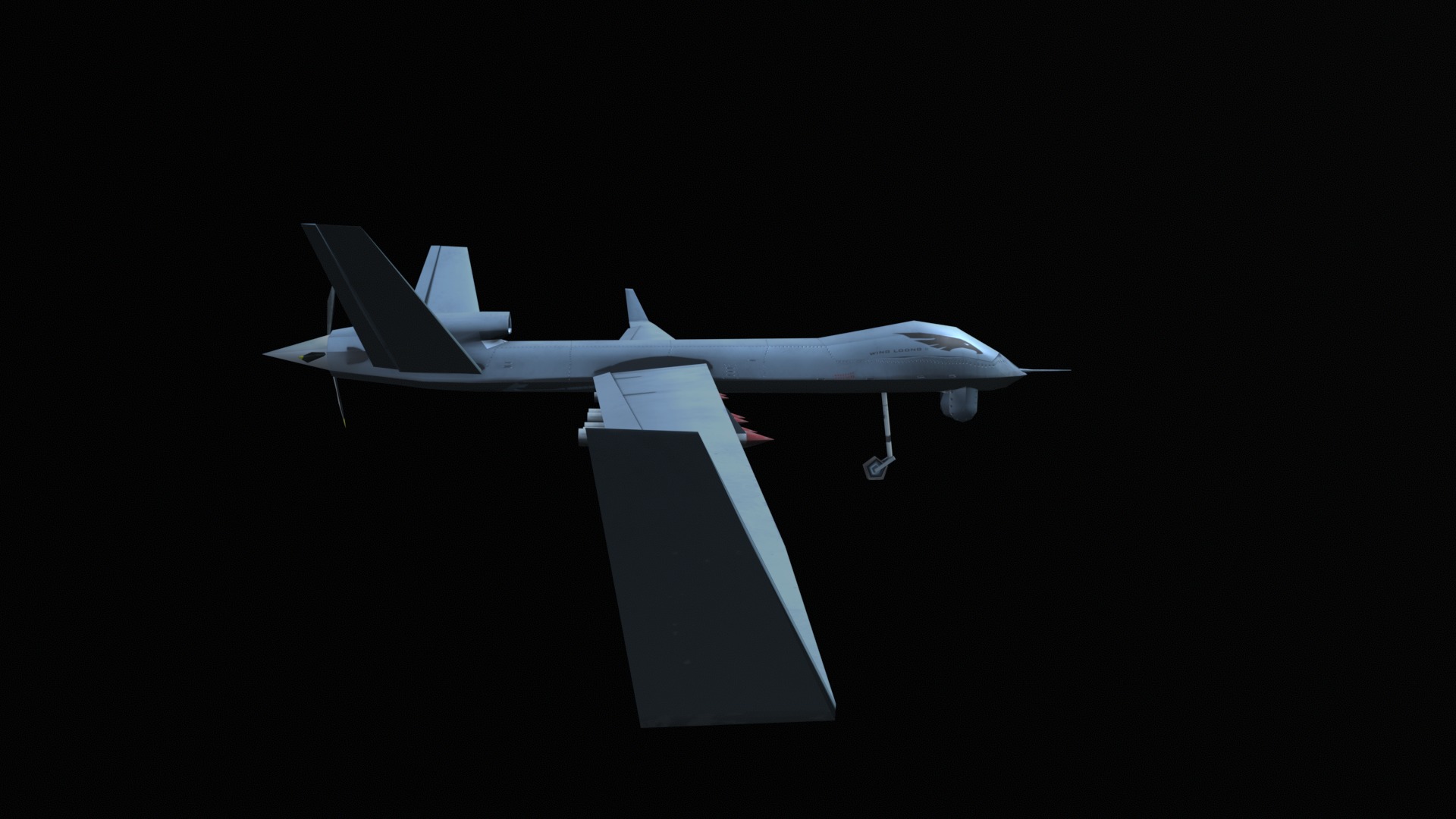 Asset - Army - UAV Wing Loong ll - 3D MODEL Low-poly Low-poly 3D model_48