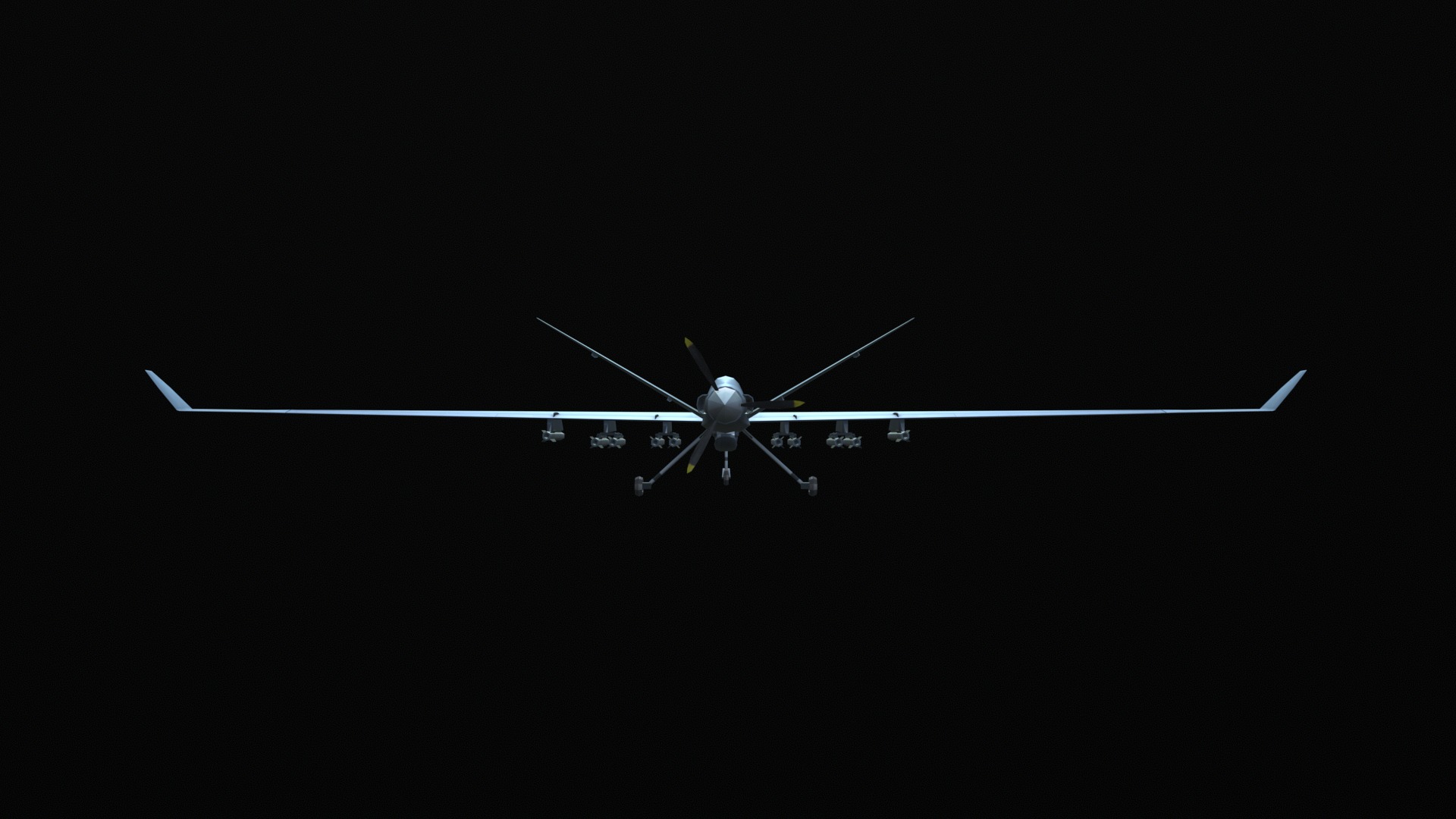 Asset - Army - UAV Wing Loong ll - 3D MODEL Low-poly Low-poly 3D model_29