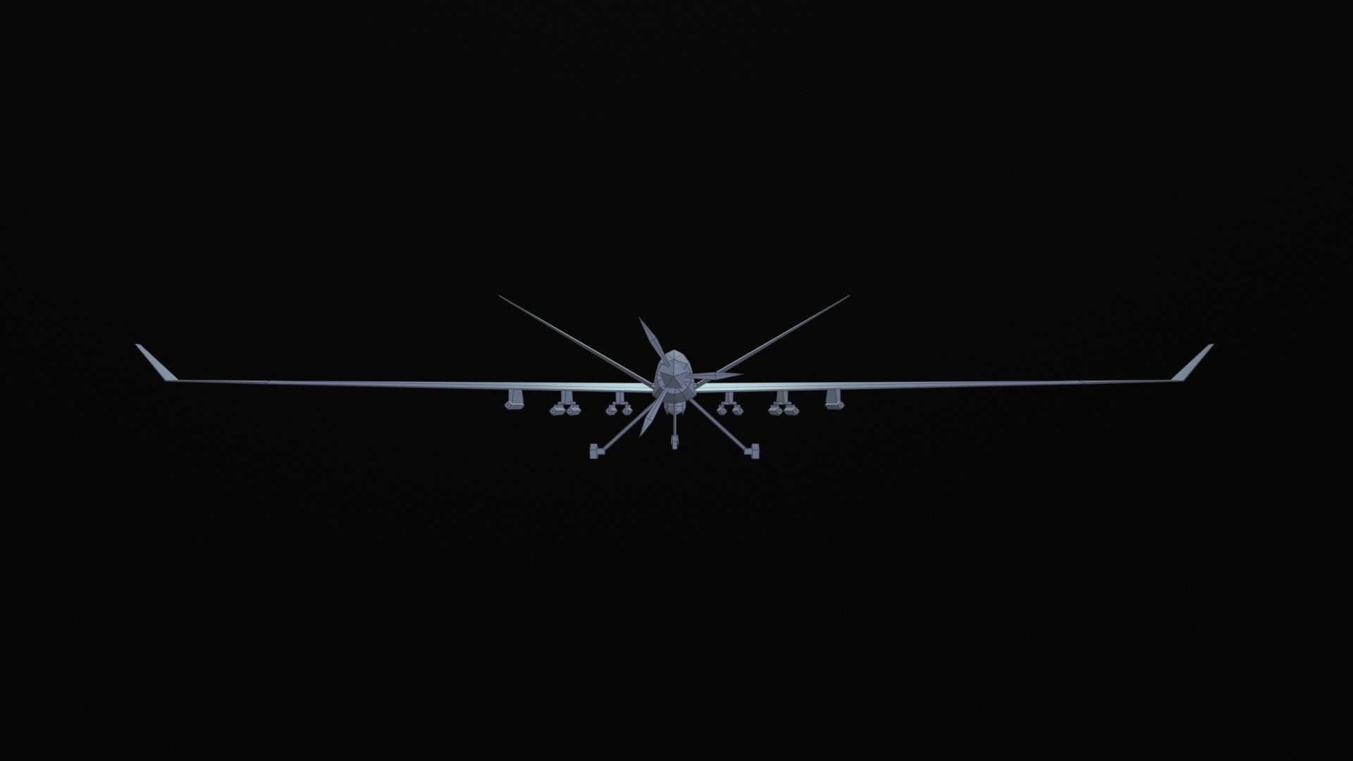 Asset - Army - UAV Wing Loong ll - 3D MODEL Low-poly Low-poly 3D model_54