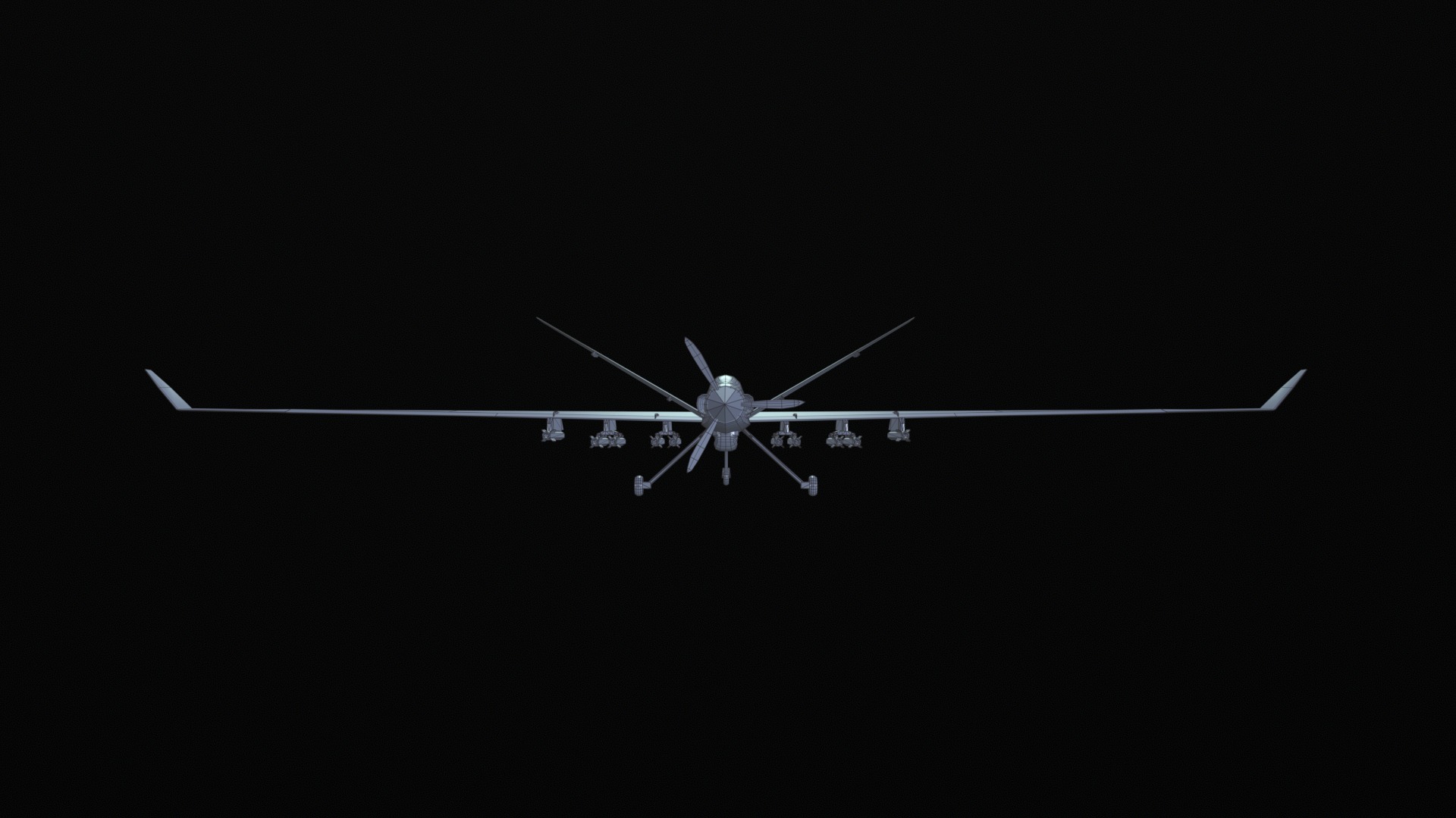 Asset - Army - UAV Wing Loong ll - 3D MODEL Low-poly Low-poly 3D model_24