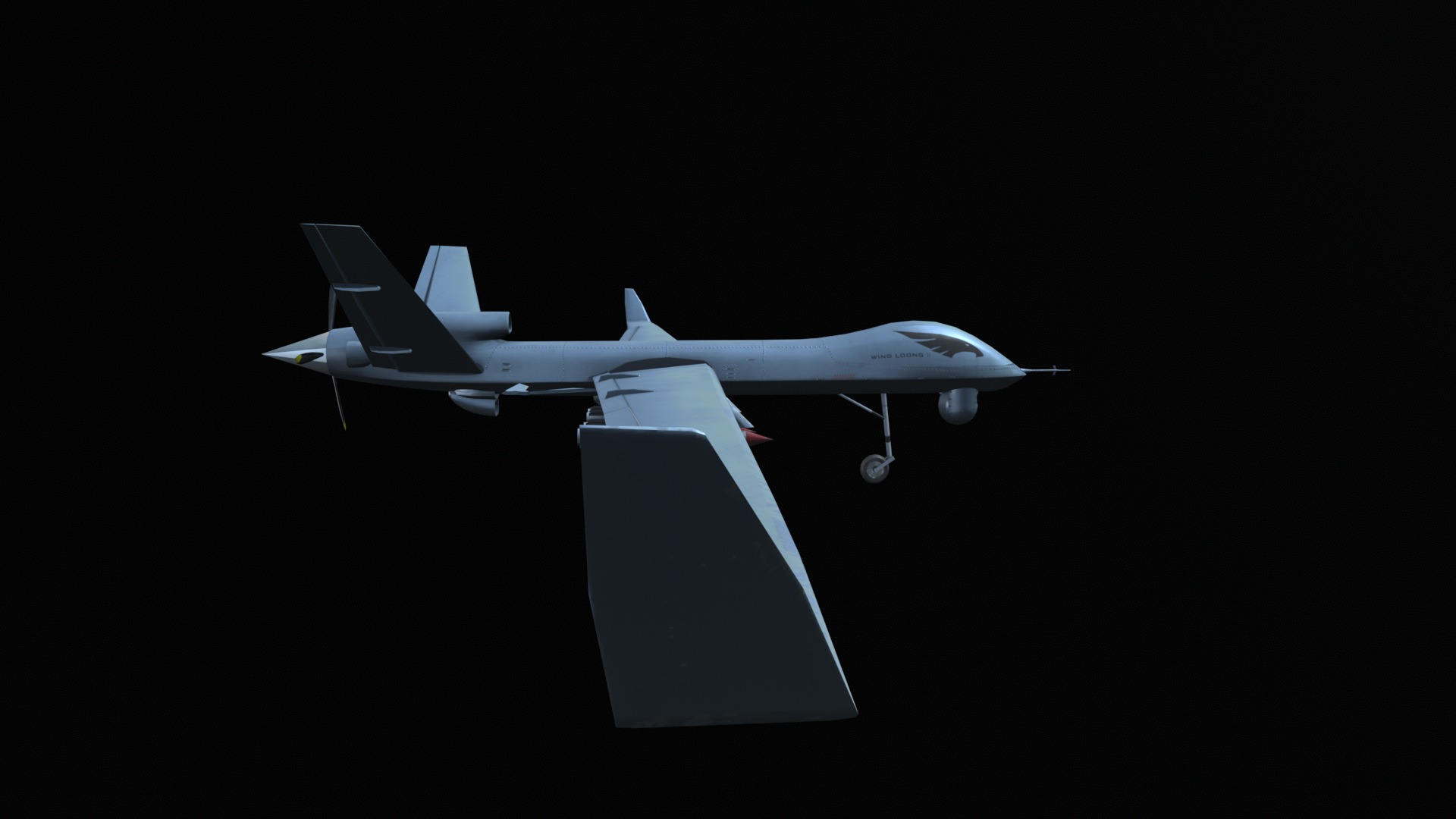 Asset - Army - UAV Wing Loong ll - 3D MODEL Low-poly Low-poly 3D model_18