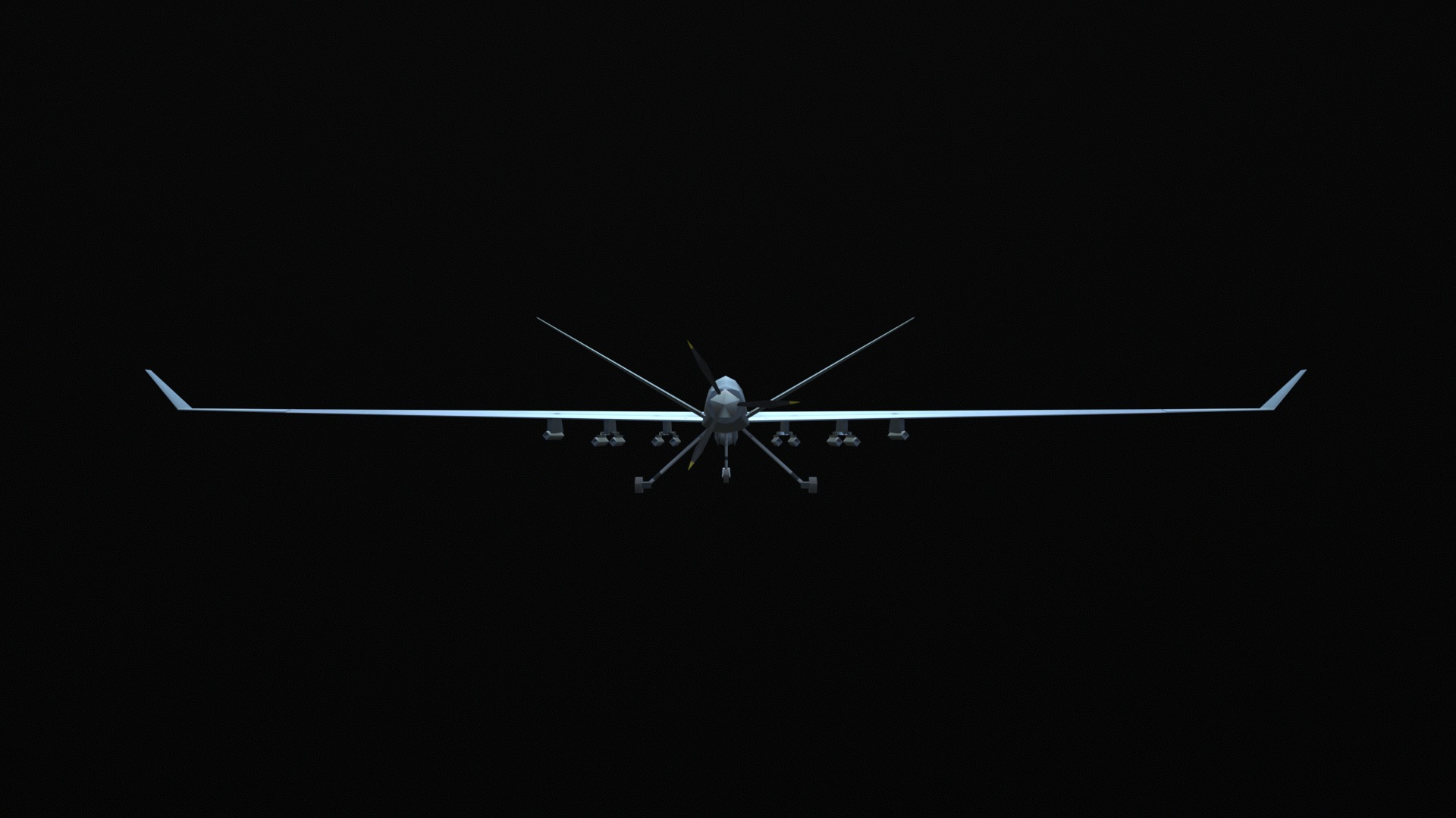 Asset - Army - UAV Wing Loong ll - 3D MODEL Low-poly Low-poly 3D model_49