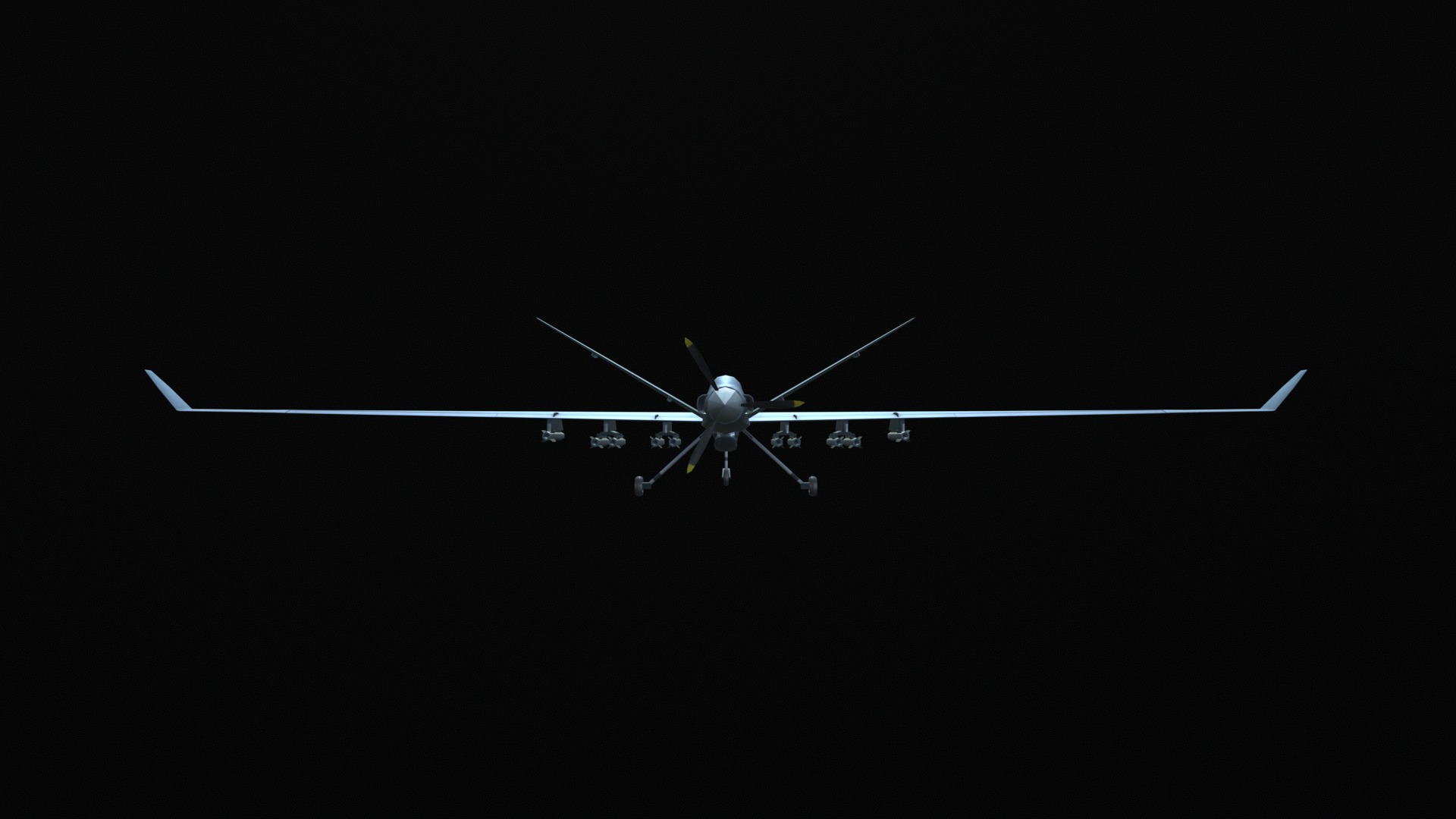 Asset - Army - UAV Wing Loong ll - 3D MODEL Low-poly Low-poly 3D model_19