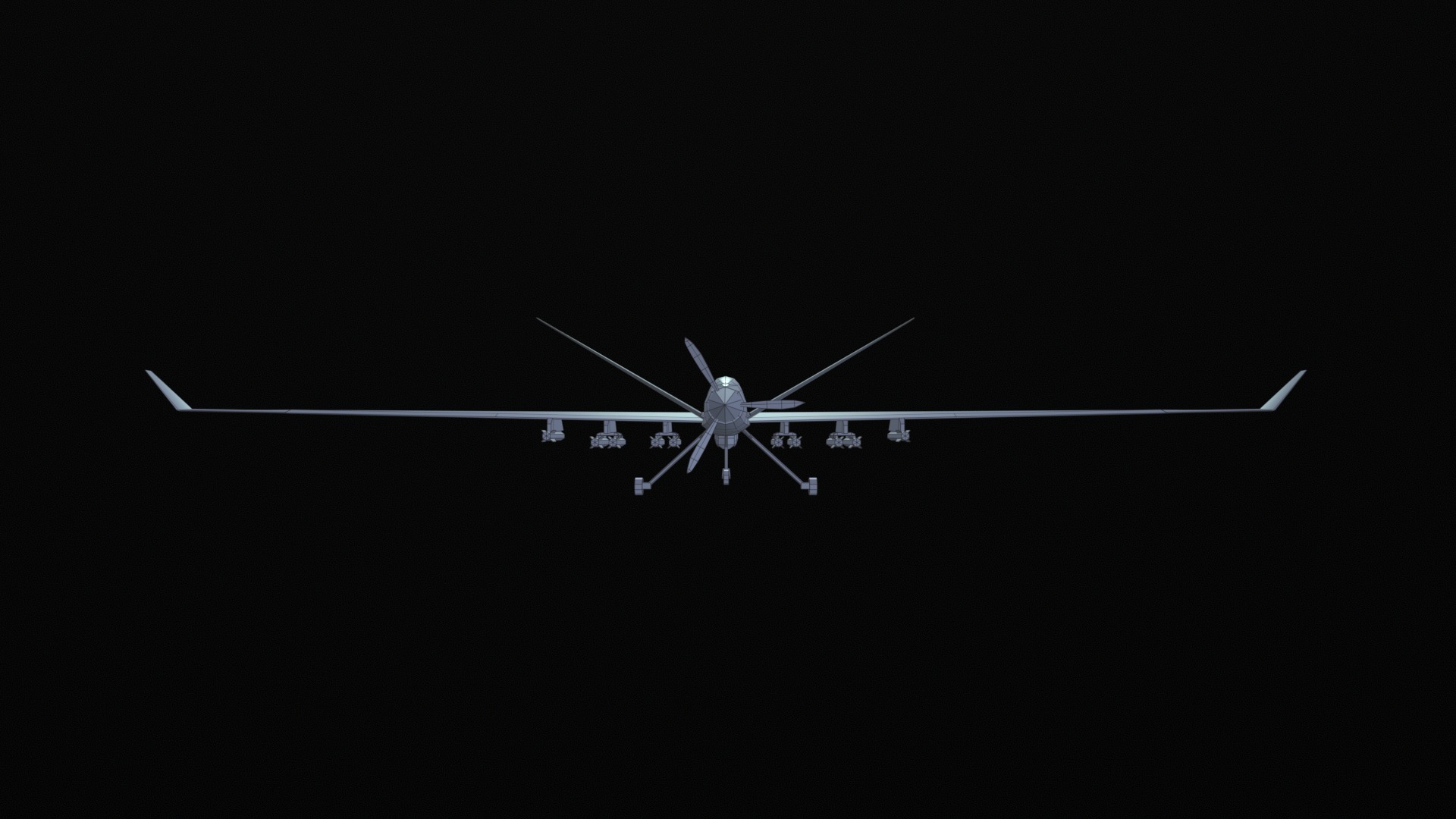 Asset - Army - UAV Wing Loong ll - 3D MODEL Low-poly Low-poly 3D model_44