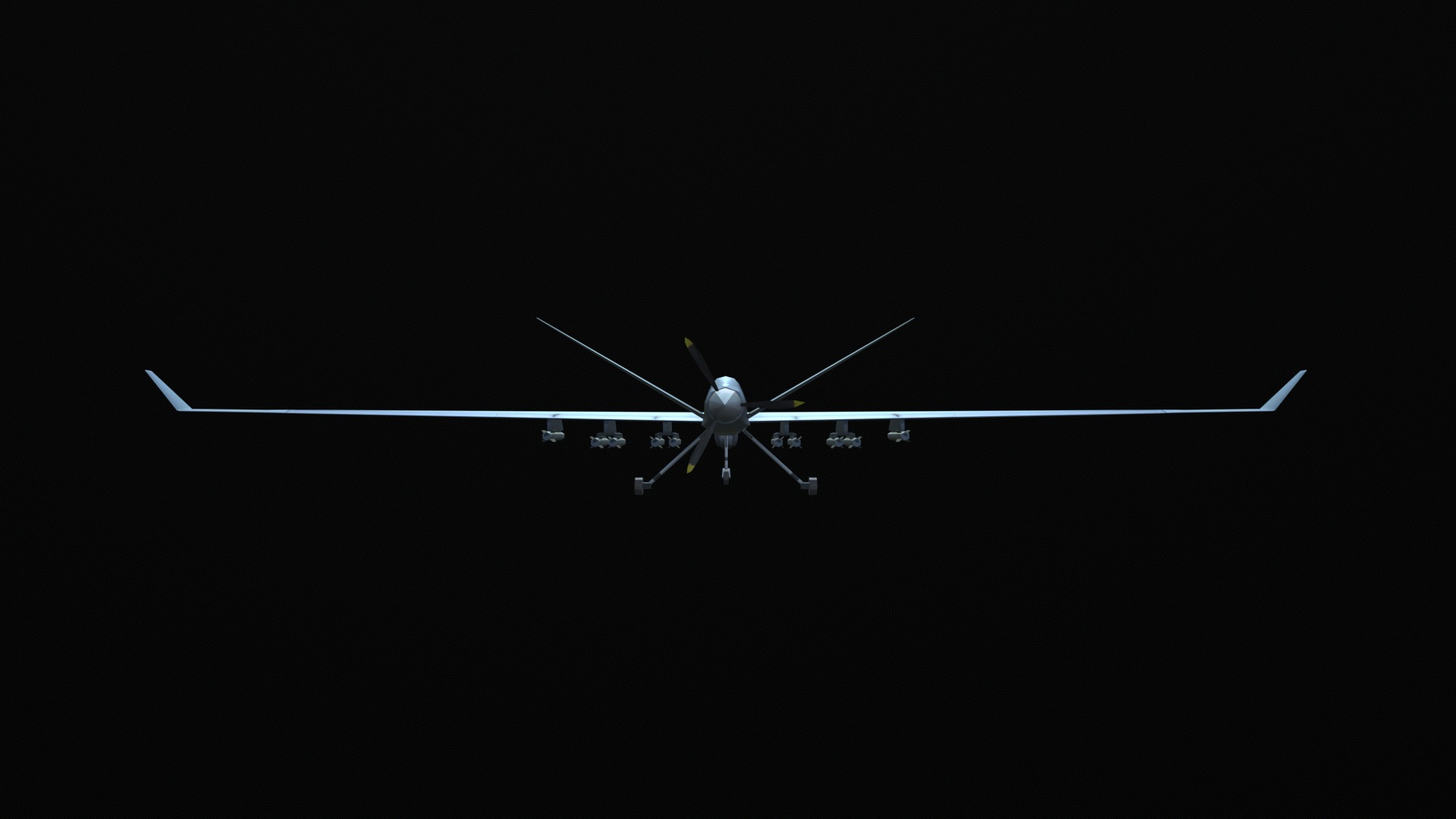 Asset - Army - UAV Wing Loong ll - 3D MODEL Low-poly Low-poly 3D model_39