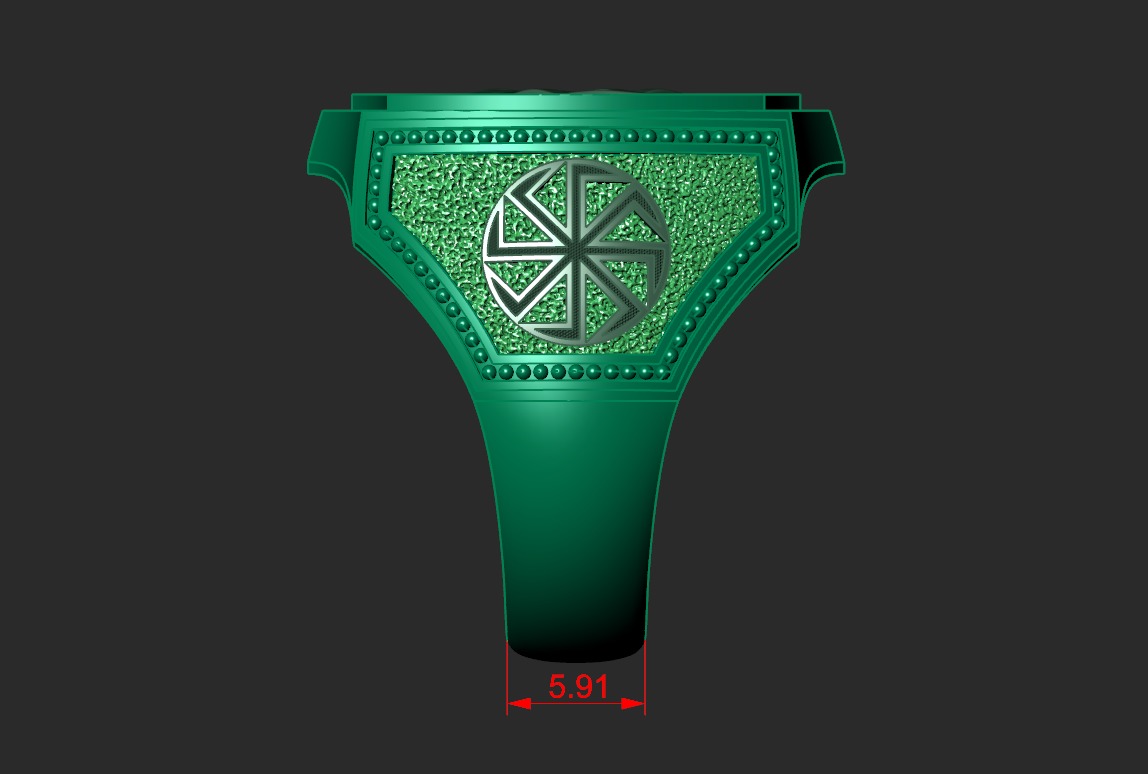 A MAN S RING WITH SLAVIC SYMBOLS Printable Model 3D print model_3