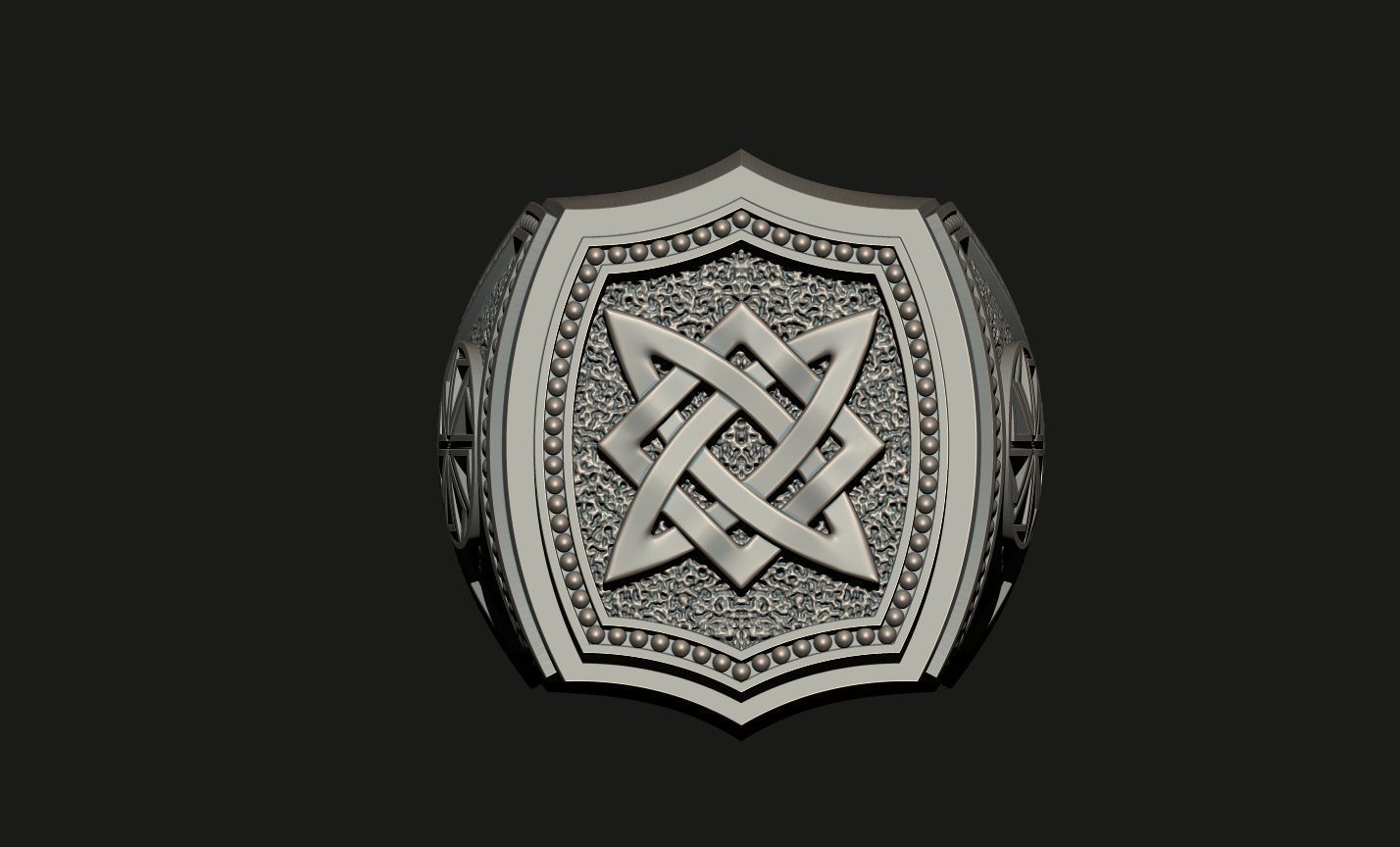 A MAN S RING WITH SLAVIC SYMBOLS Printable Model 3D print model_7