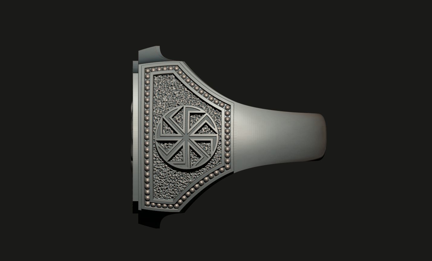 A MAN S RING WITH SLAVIC SYMBOLS Printable Model 3D print model_8