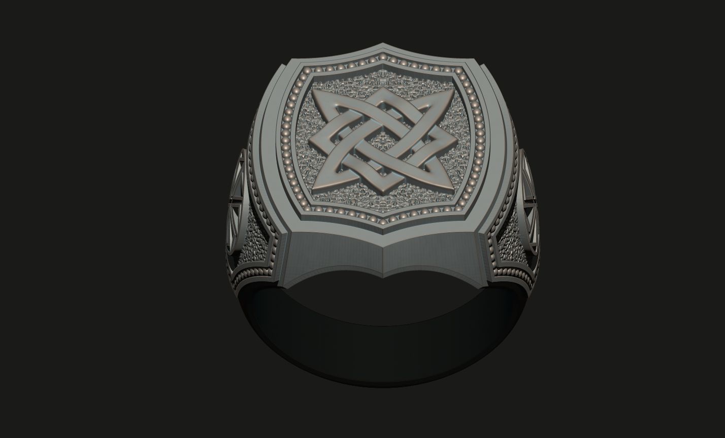 A MAN S RING WITH SLAVIC SYMBOLS Printable Model 3D print model_6