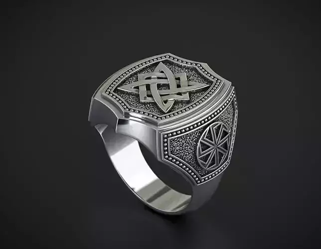  A MAN S RING WITH SLAVIC SYMBOLS Printable Model 3D print model