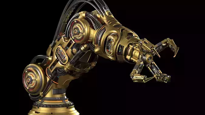 Robotic Arm Advanced - Rigged 3D model