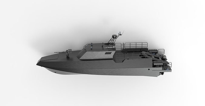 High speed Combat Boat 3D model