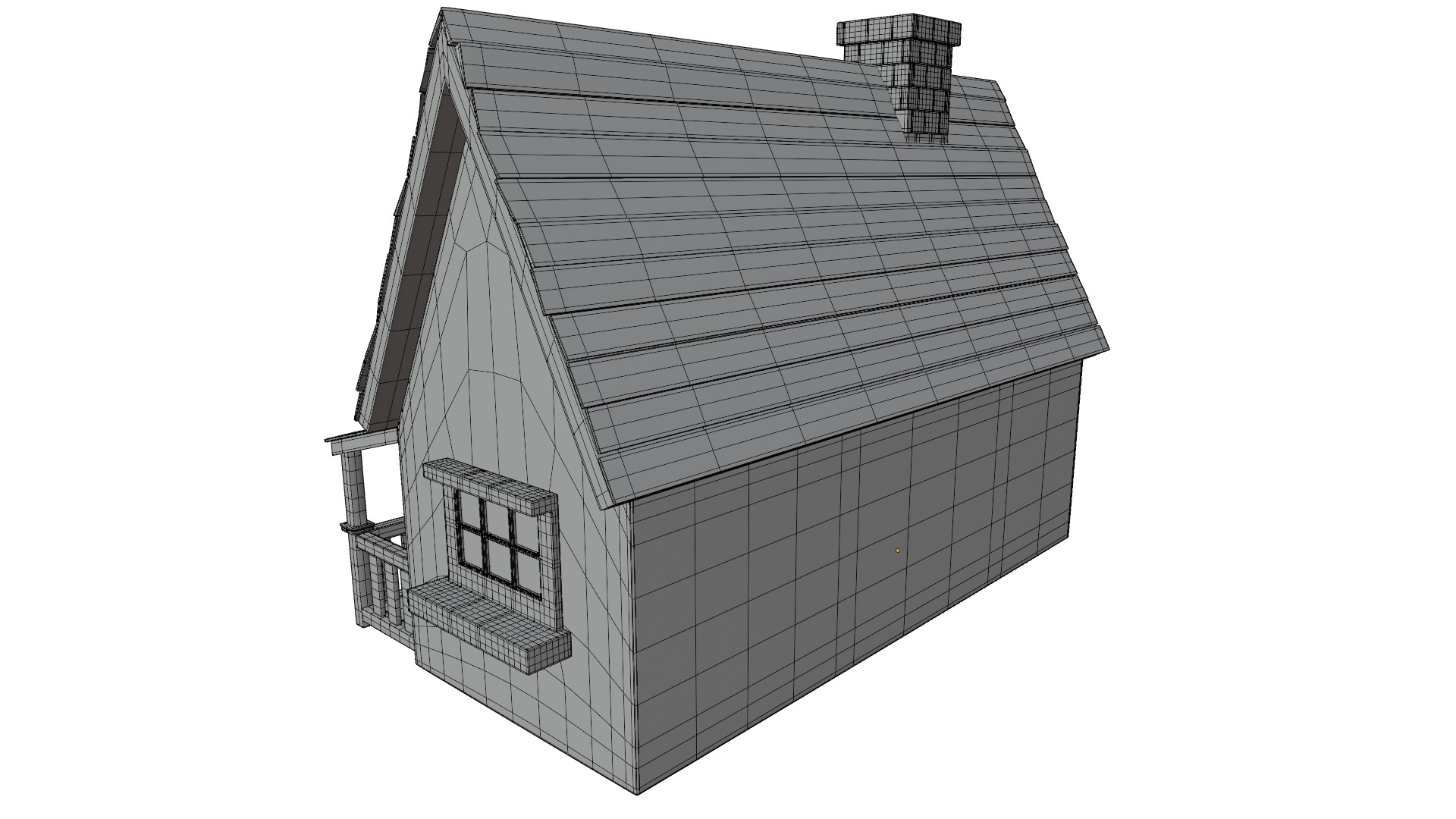 Cartoon House 3D model_13