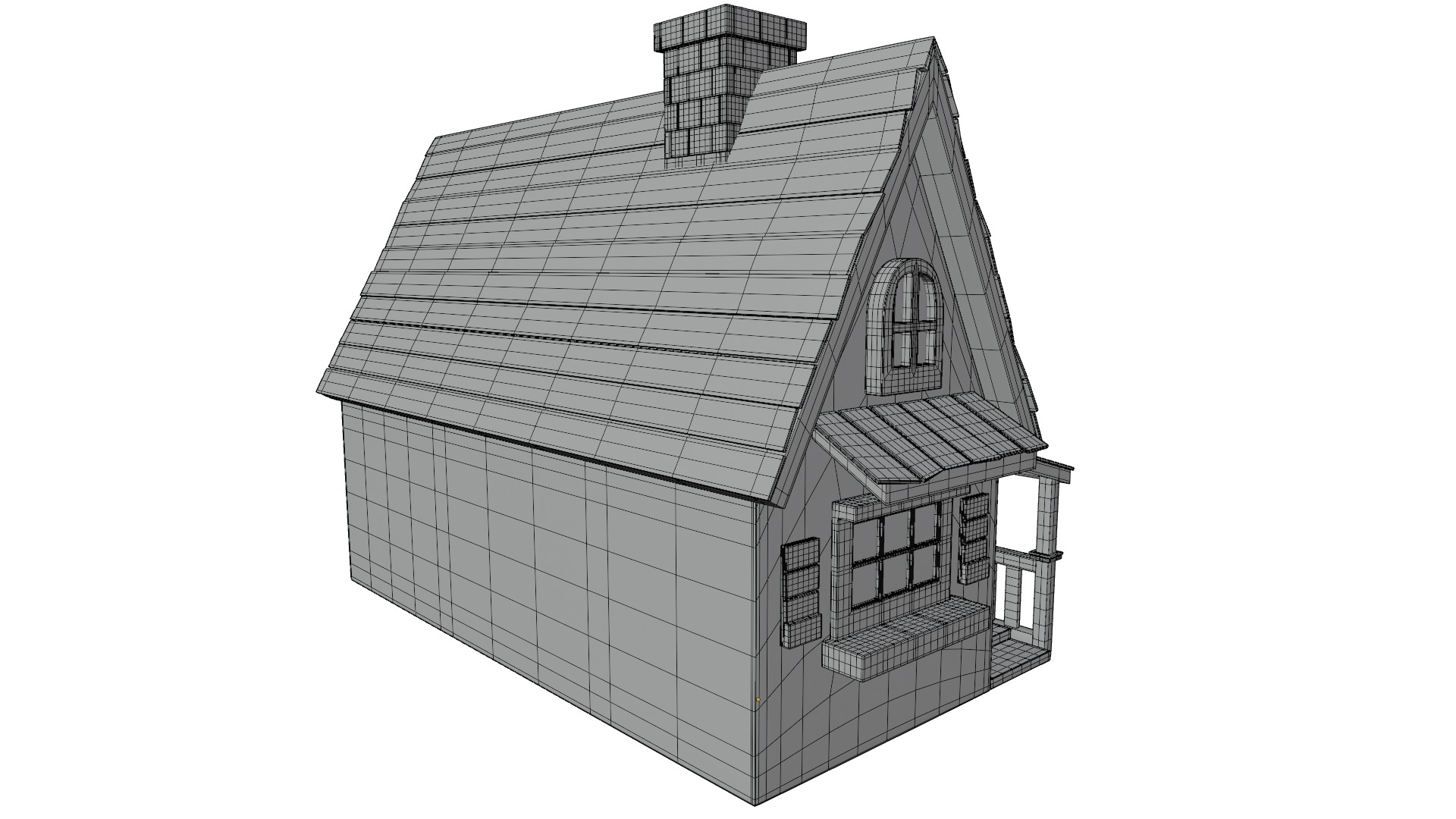Cartoon House 3D model_15