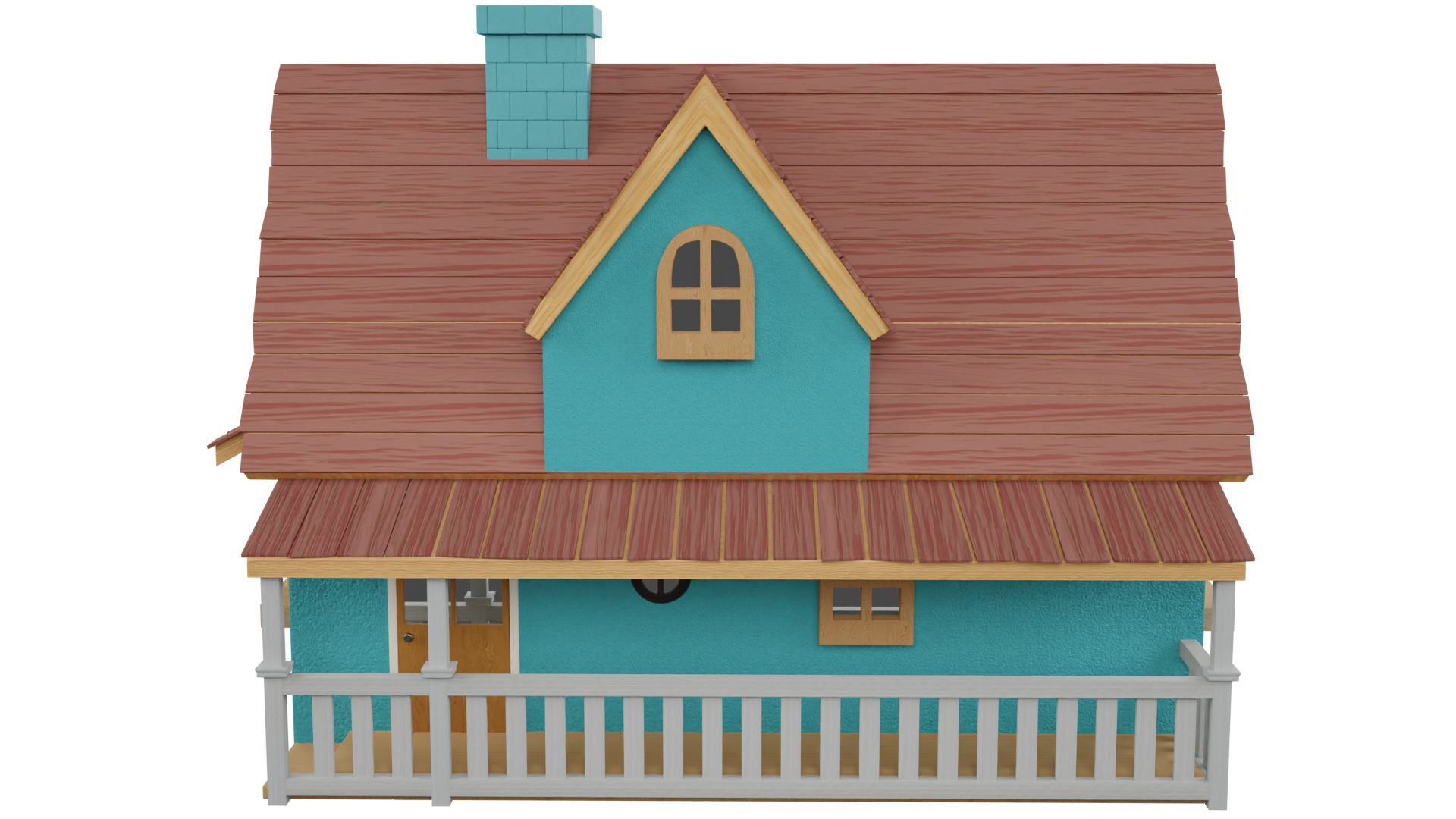 Cartoon House 3D model_1