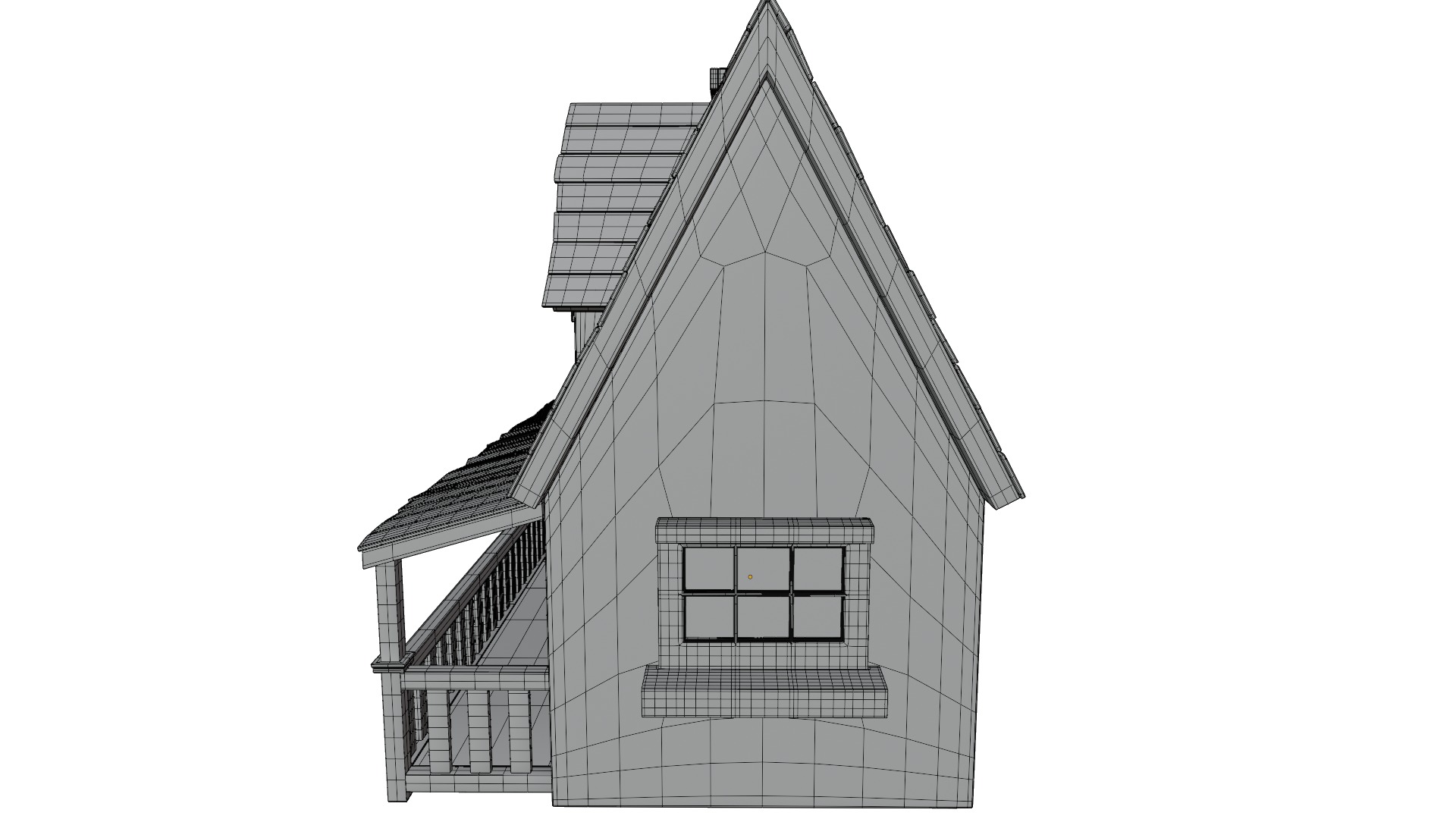 Cartoon House 3D model_12