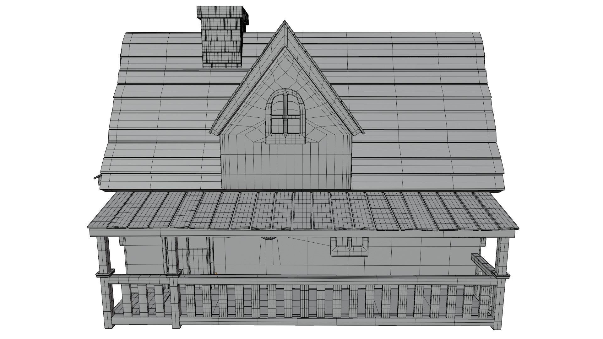 Cartoon House 3D model_10