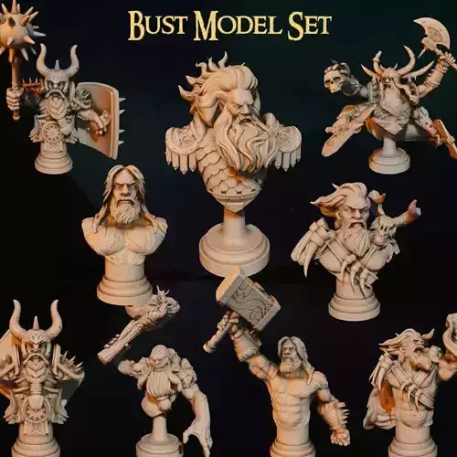 Giants and Heroes Bust Collection - Set of 8 Busts