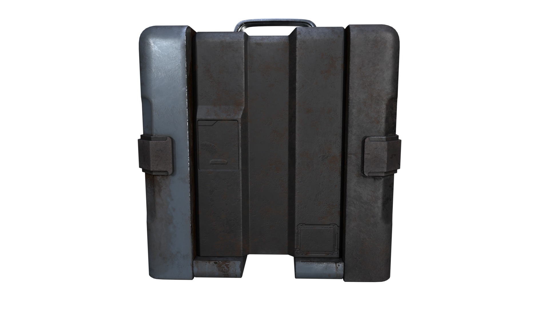 High-Detail Sci-Fi 3D Prop box B Low-poly 3D model_12