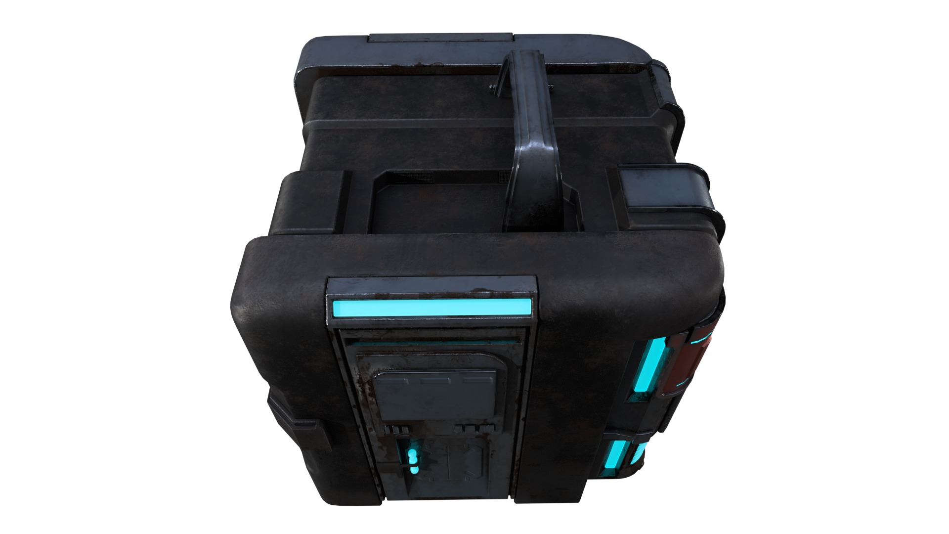 High-Detail Sci-Fi 3D Prop box B Low-poly 3D model_18