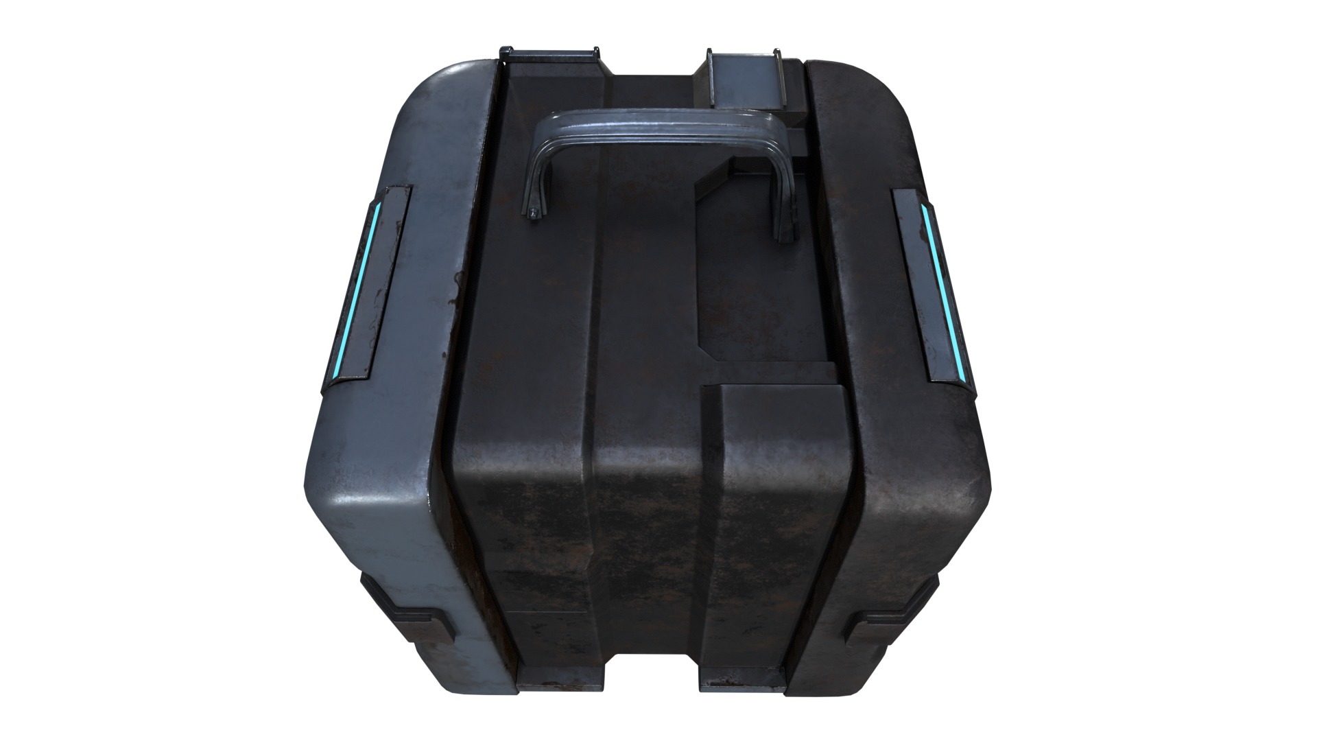 High-Detail Sci-Fi 3D Prop box B Low-poly 3D model_17