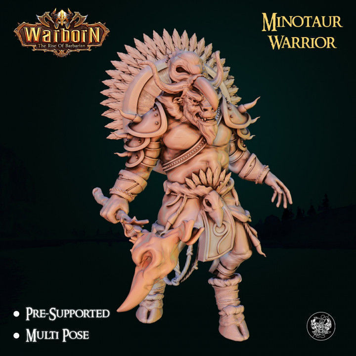 Minotaur Warrior 3D print model_1