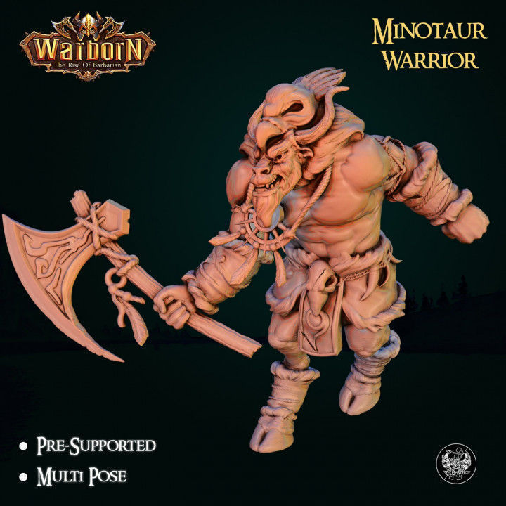Minotaur Warrior 3D print model_2