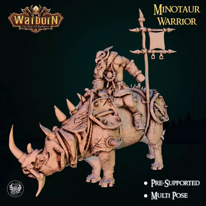 Minotaur Warrior 3D print model_0