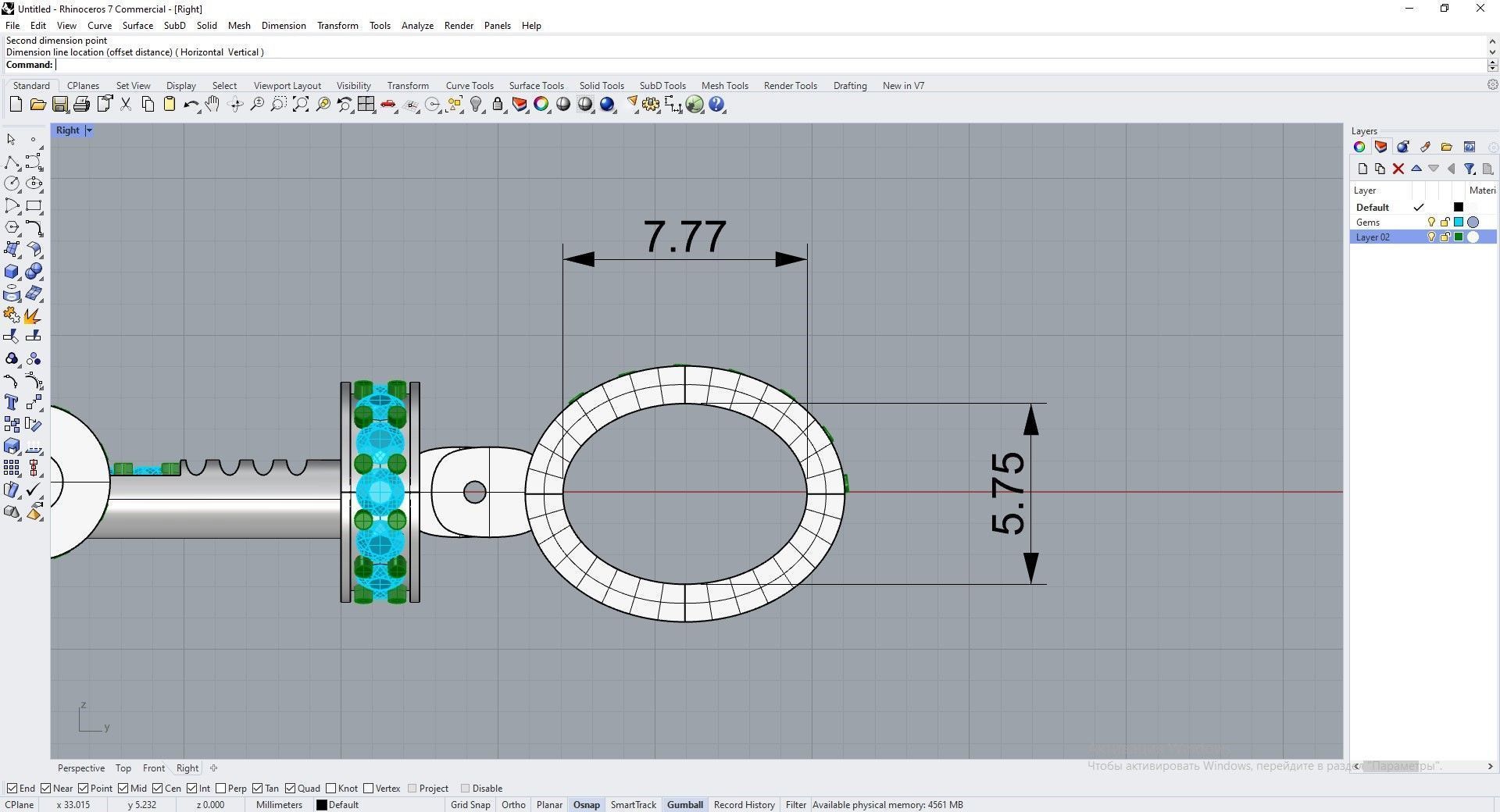 Beautiful Cartie cross with stones 3D print model_6