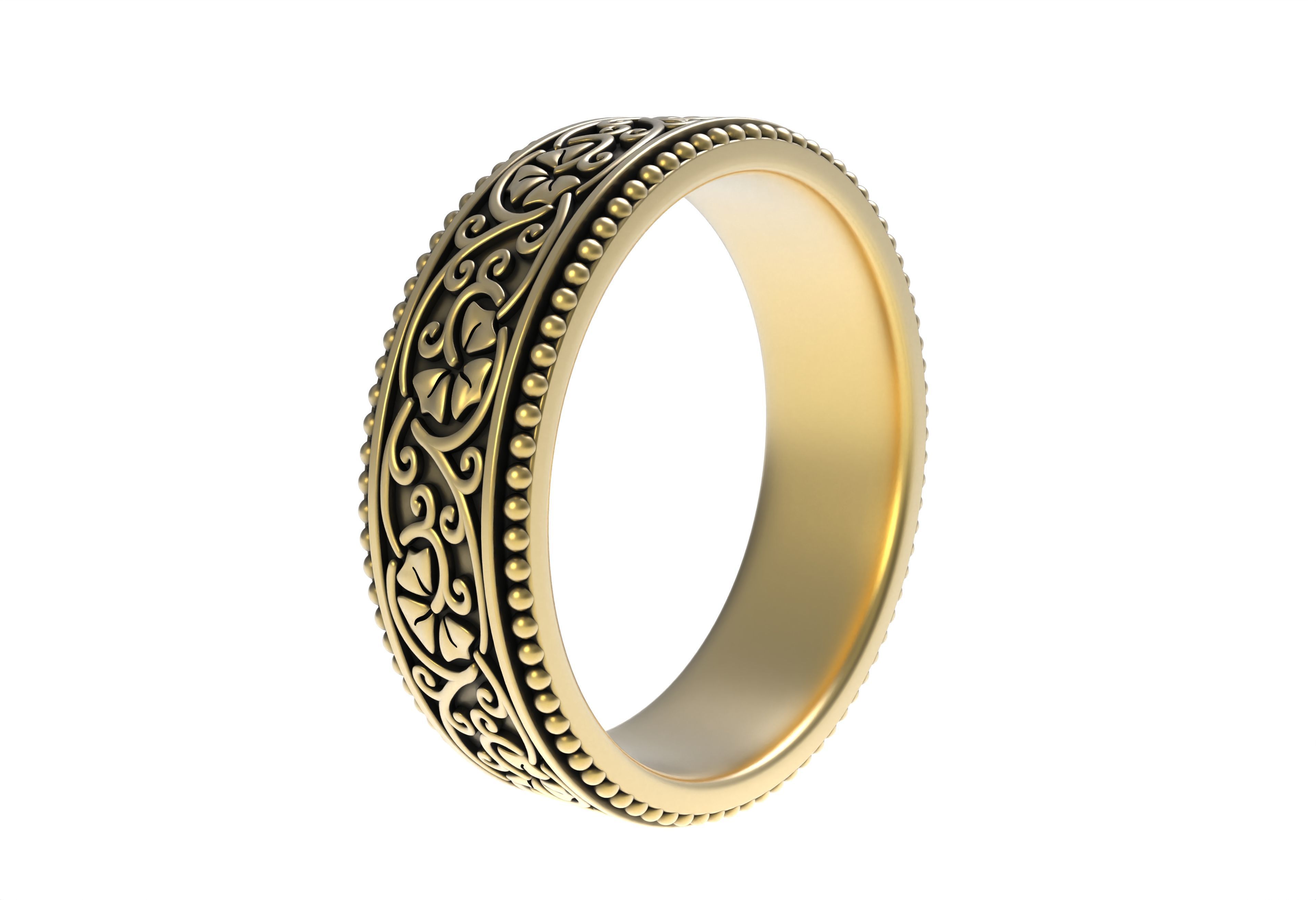 Vintage Filigree Eternity Band 3D print model_8