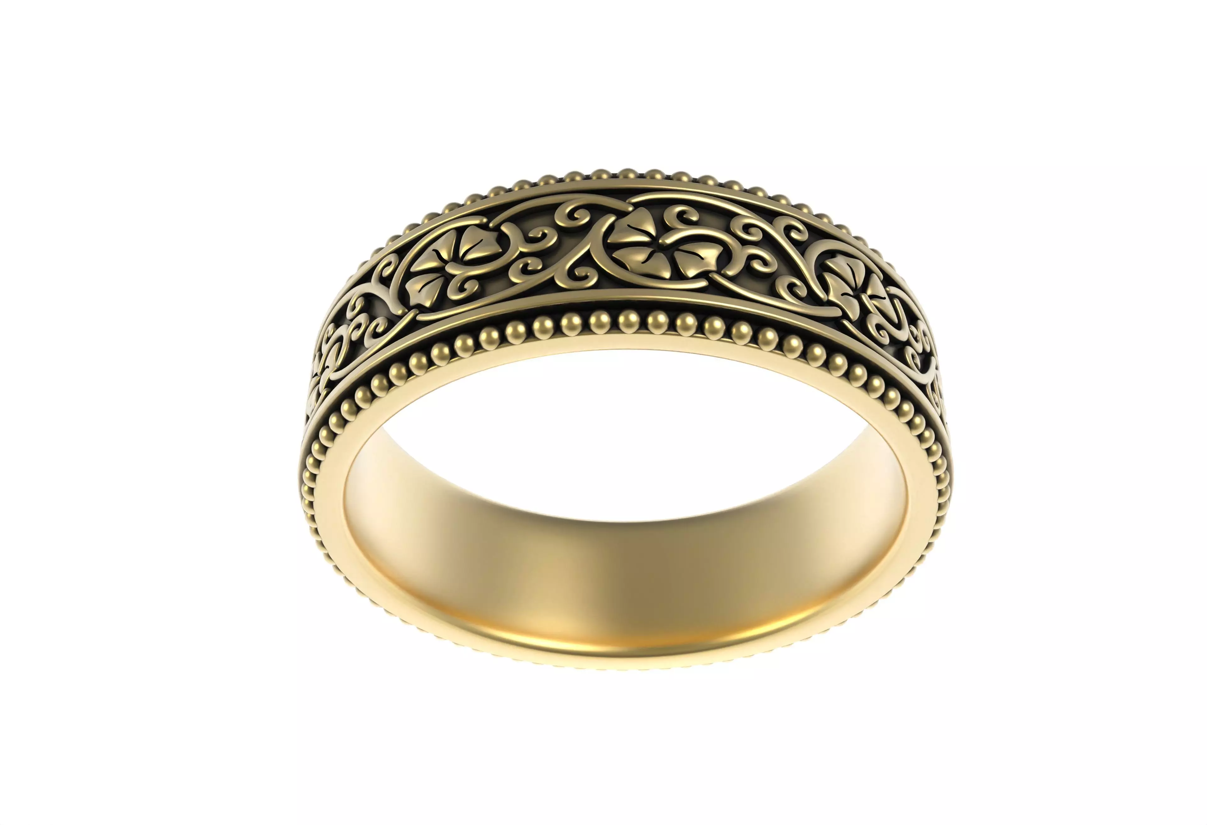 Vintage Filigree Eternity Band 3D print model_0