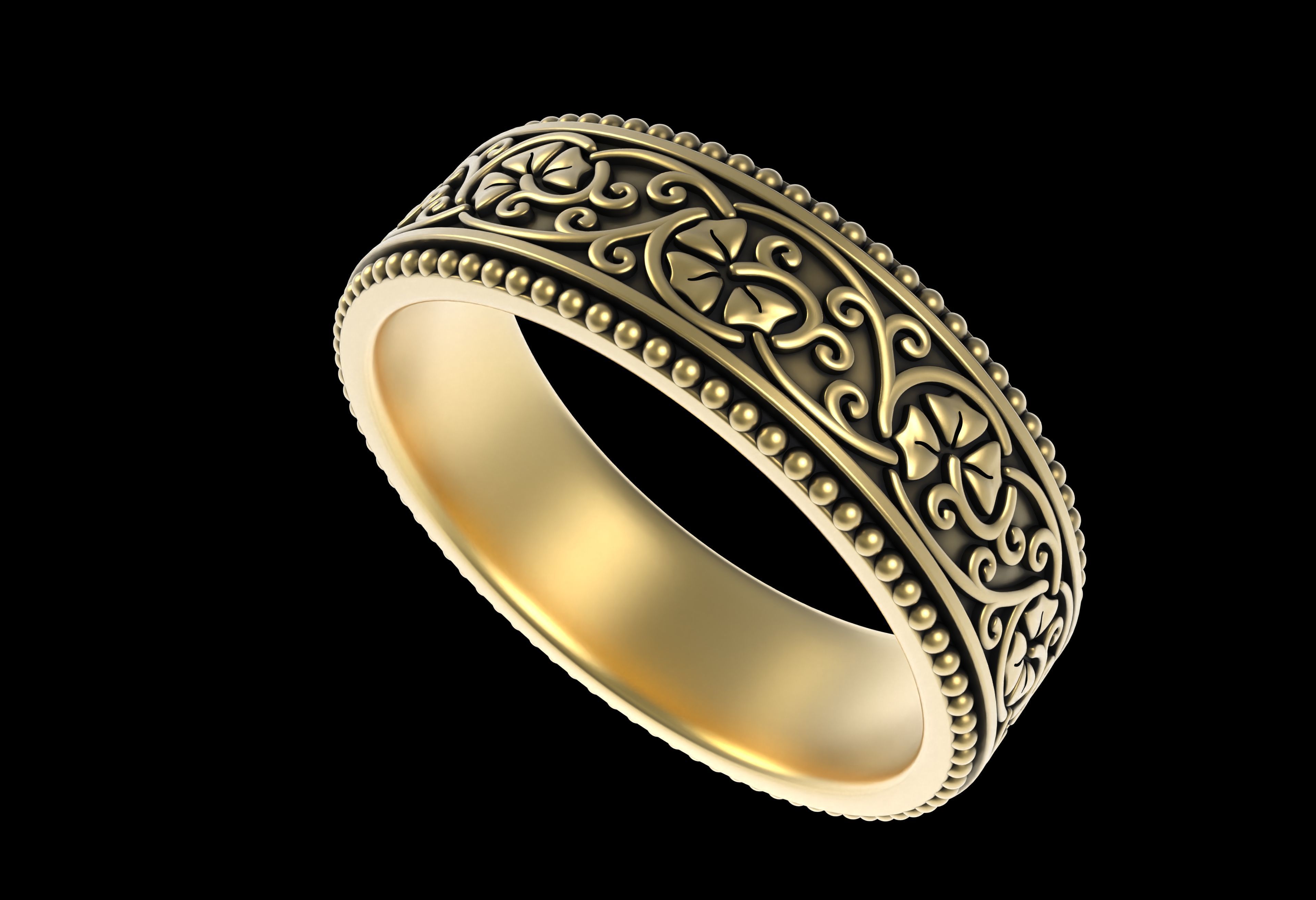 Vintage Filigree Eternity Band 3D print model_24