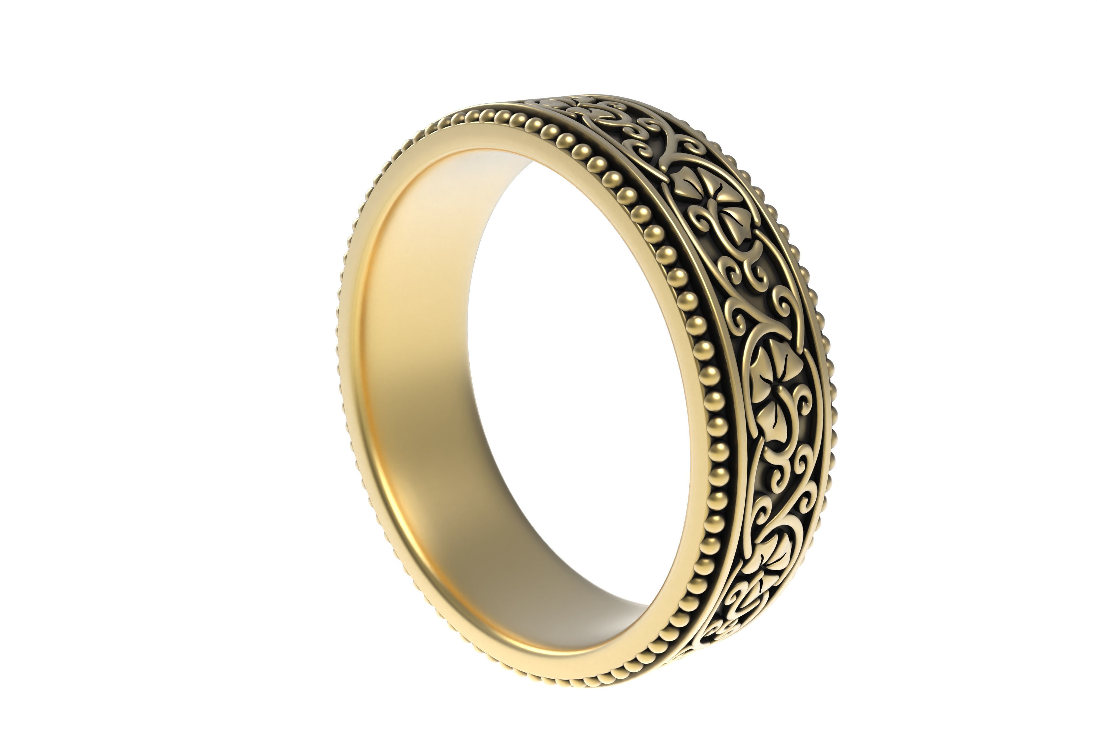 Vintage Filigree Eternity Band 3D print model_7
