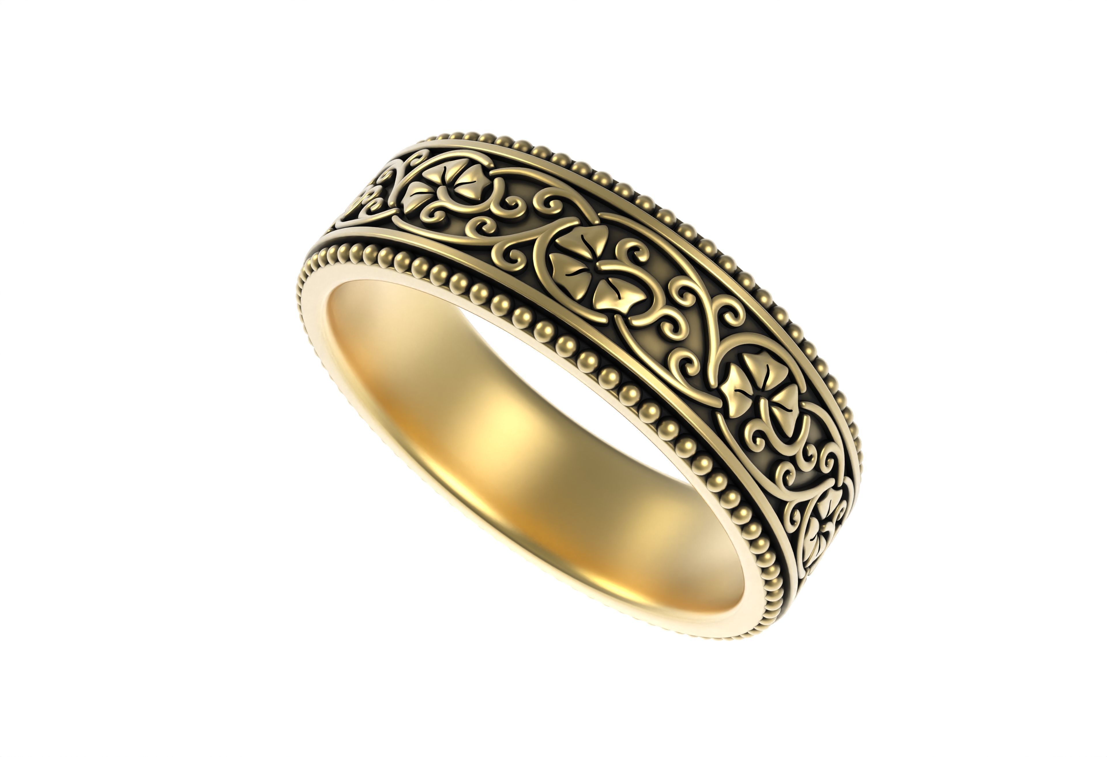 Vintage Filigree Eternity Band 3D print model_1