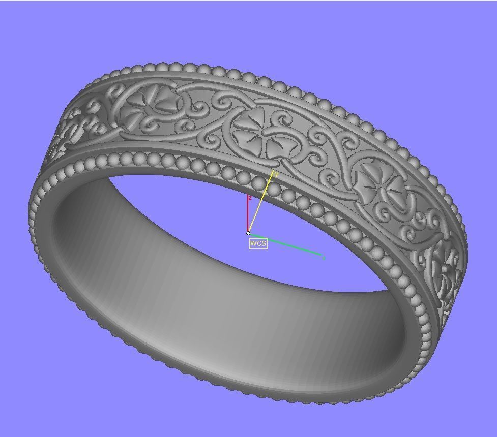 Vintage Filigree Eternity Band 3D print model_26